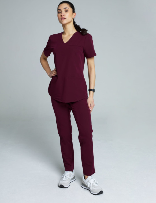 Dámske nohavice Basic - BURGUNDY
