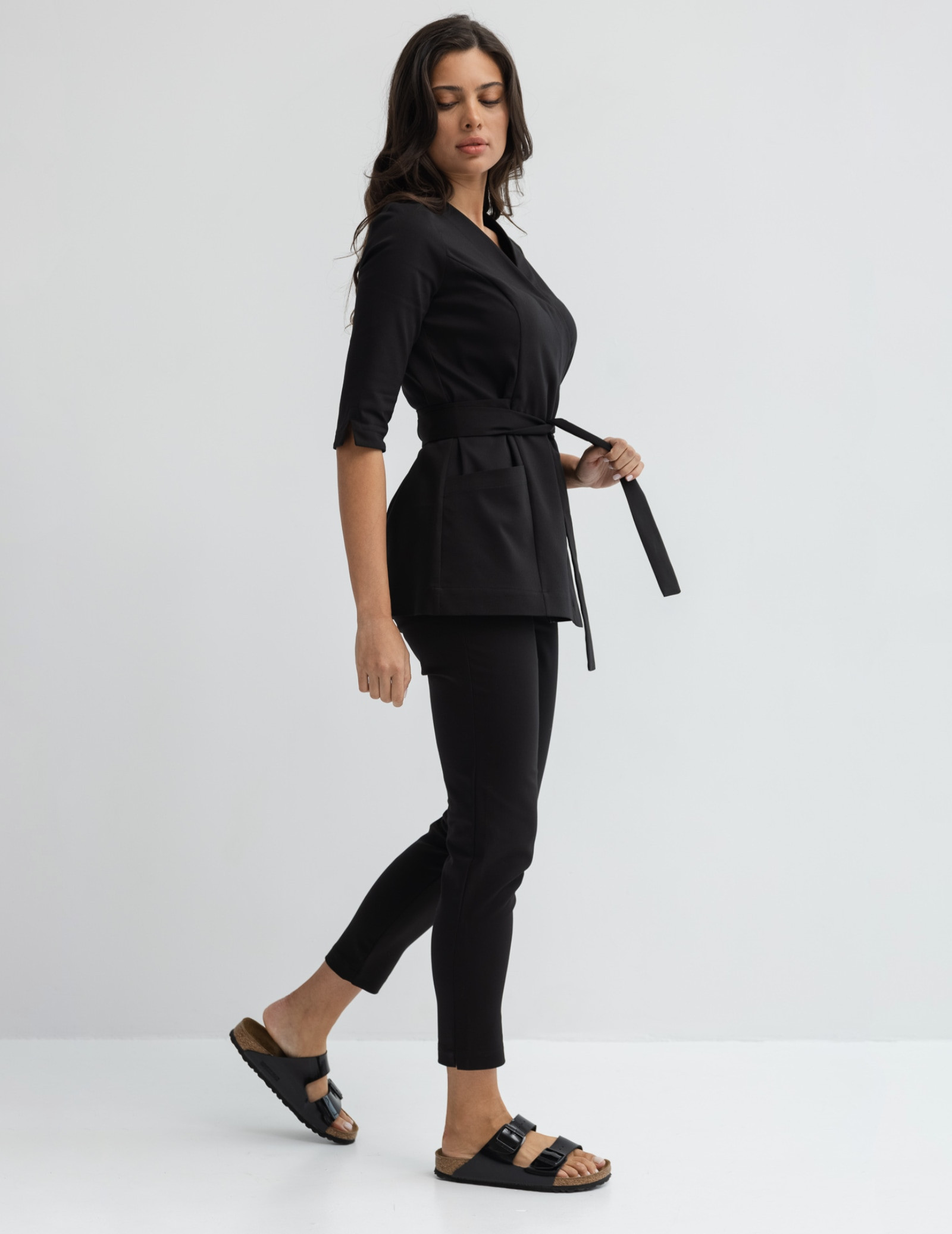 Dámske Lekárske Nohavice Slim Fit- True Black
