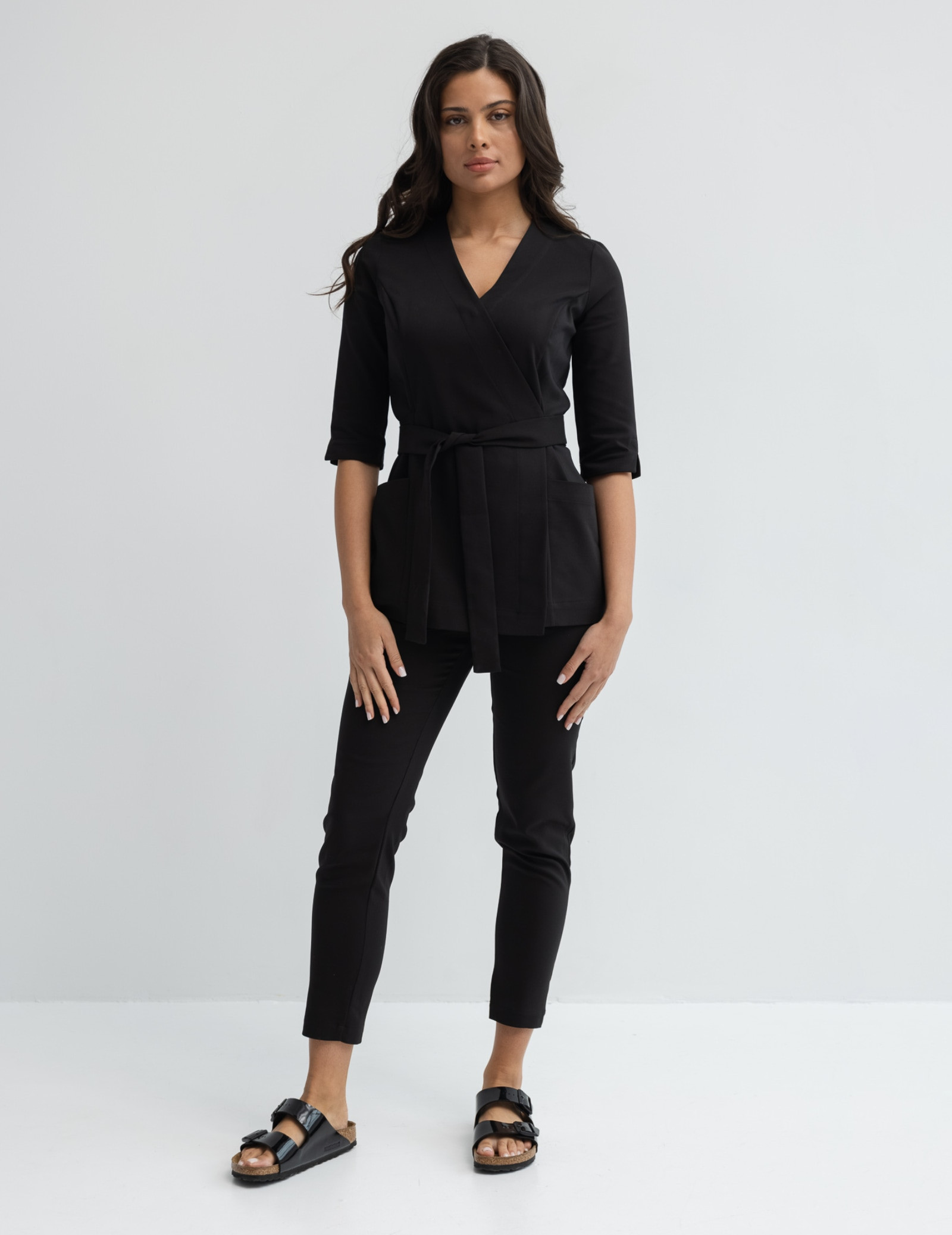 Dámske Lekárske Nohavice Slim Fit- True Black