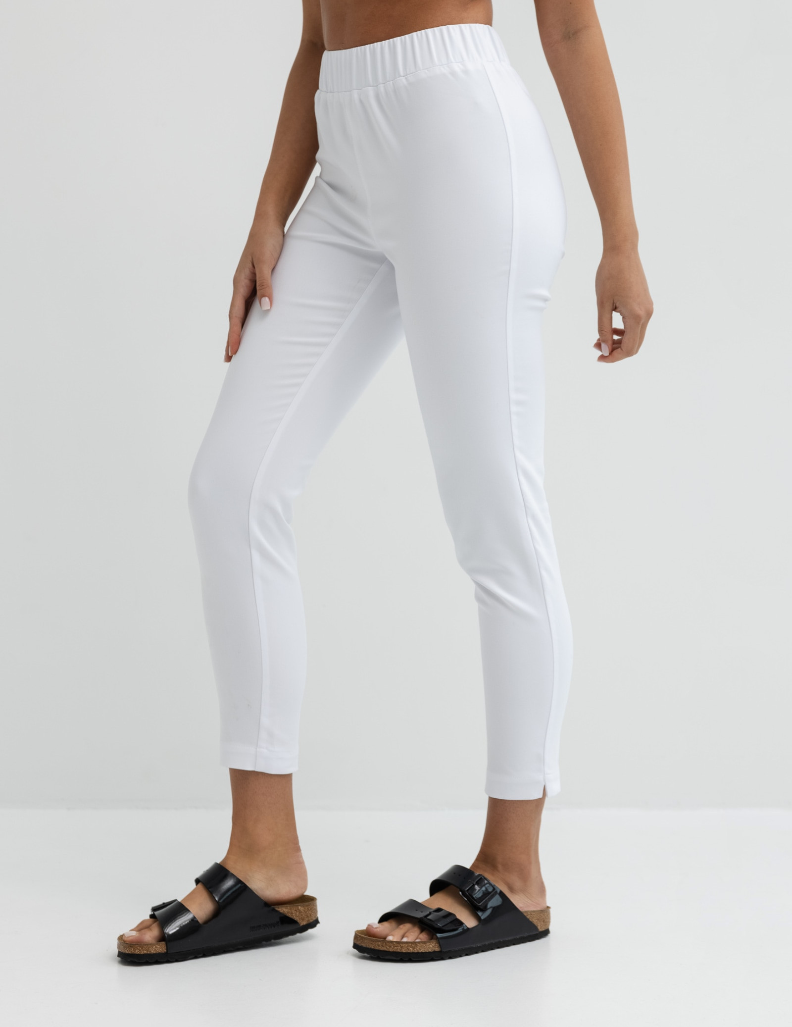 Dámske Lekárske Nohavice Slim Fit - WHITE