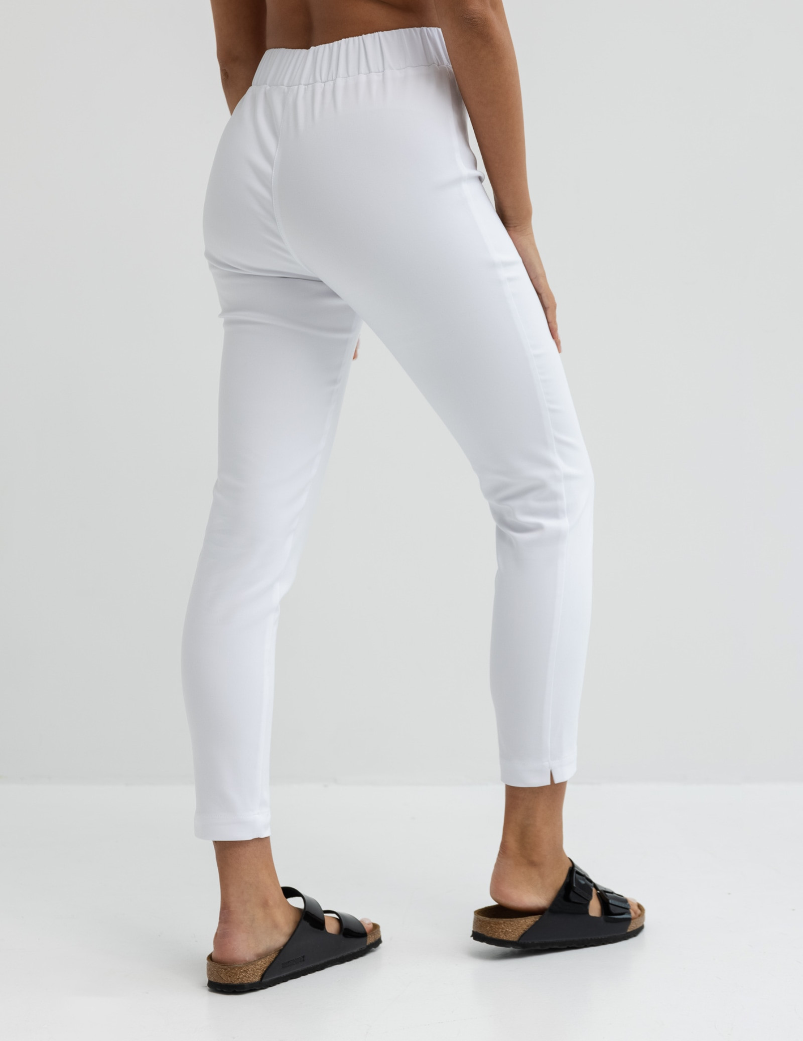 Dámske Lekárske Nohavice Slim Fit - WHITE