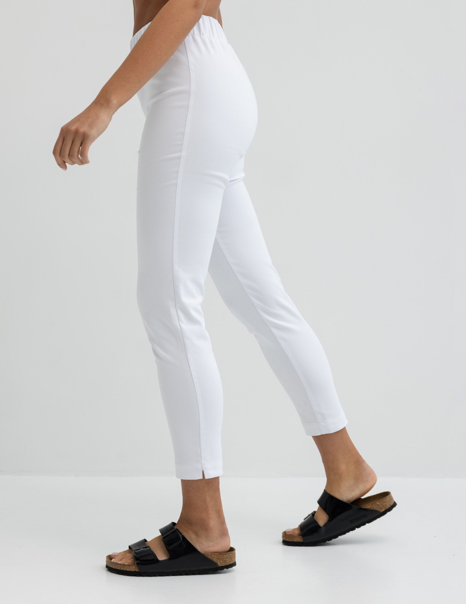 Dámske Lekárske Nohavice Slim Fit - WHITE