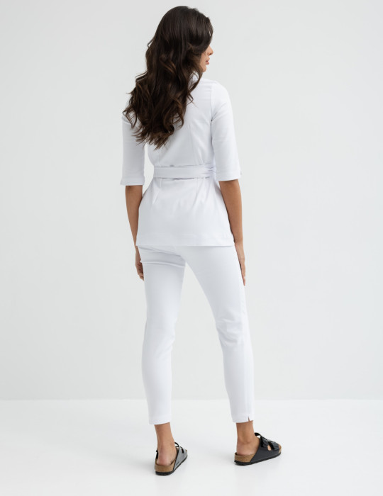 Dámske Lekárske Nohavice Slim Fit - WHITE Dámske Lekárske Nohavice Slim Fit - WHITE