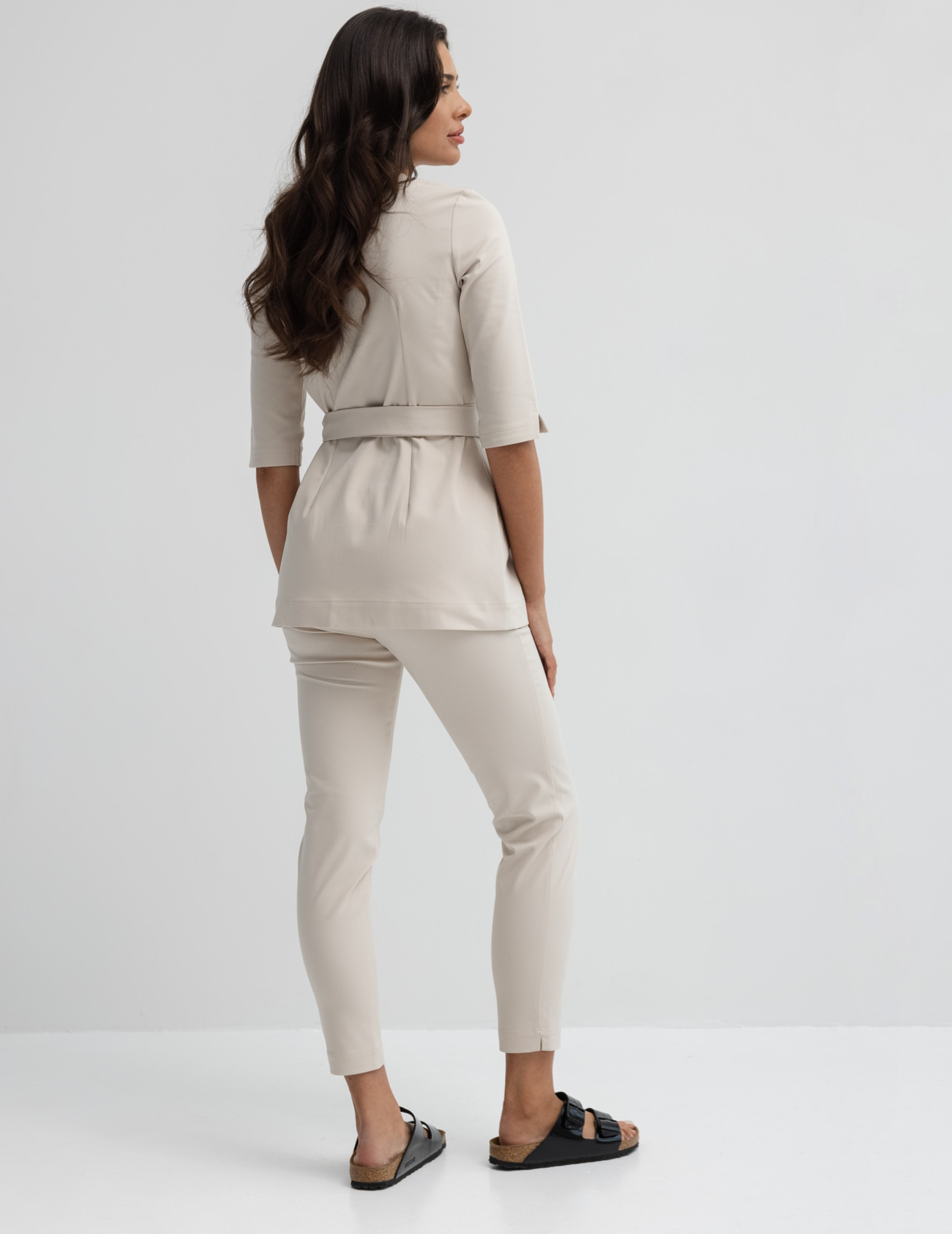 Dámske Lekárske Nohavice Slim Fit - Nude
