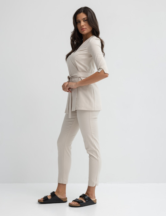 Dámske Lekárske Nohavice Slim Fit- Nude