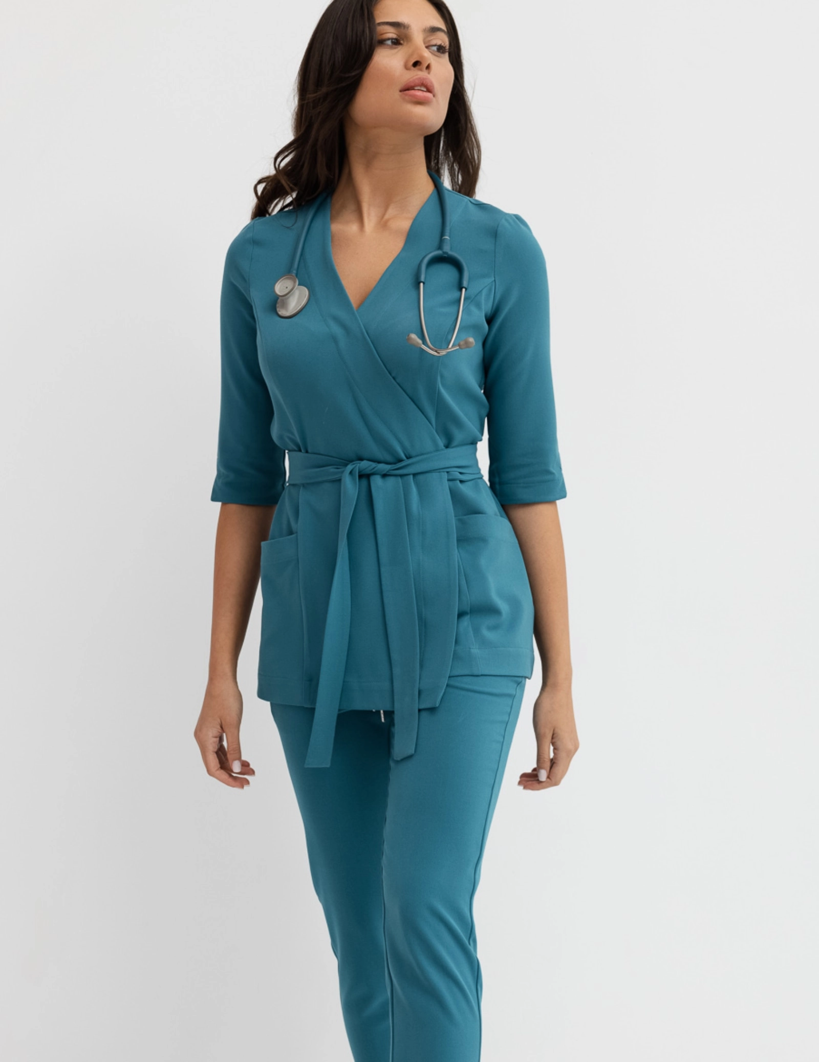 Viazaná lekárska blúzka Rosalie - WOODROSE