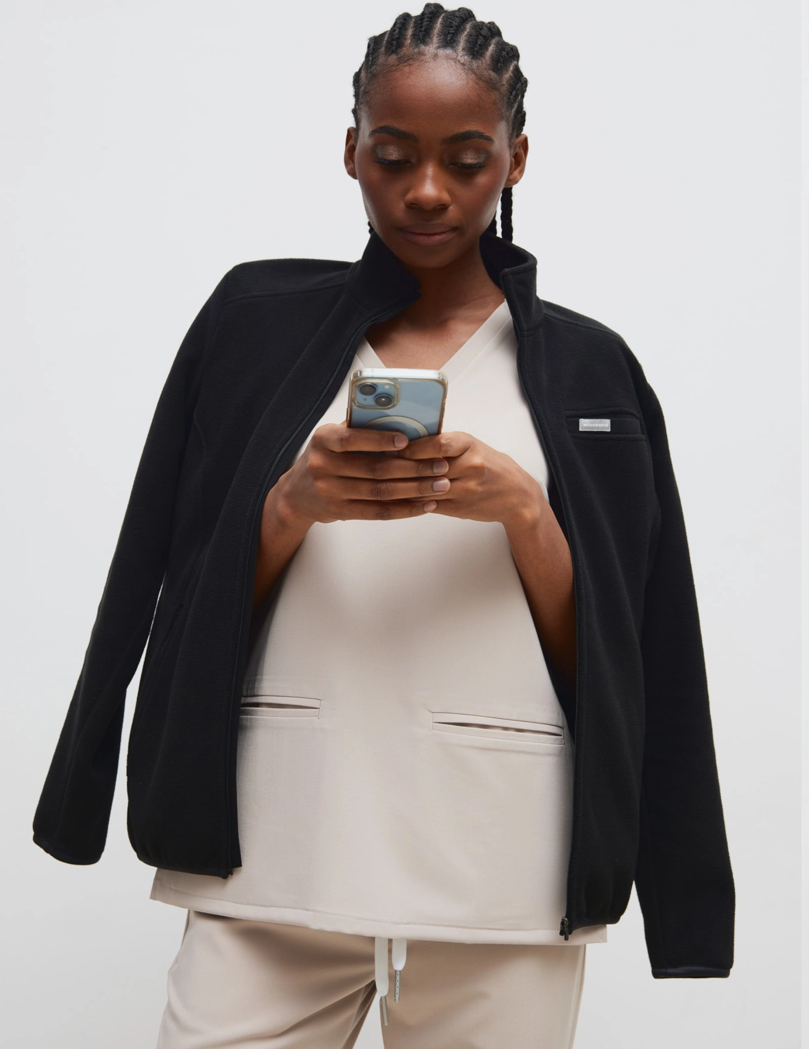 Dámska Fleece Mikina COZY HEAT- BLACK