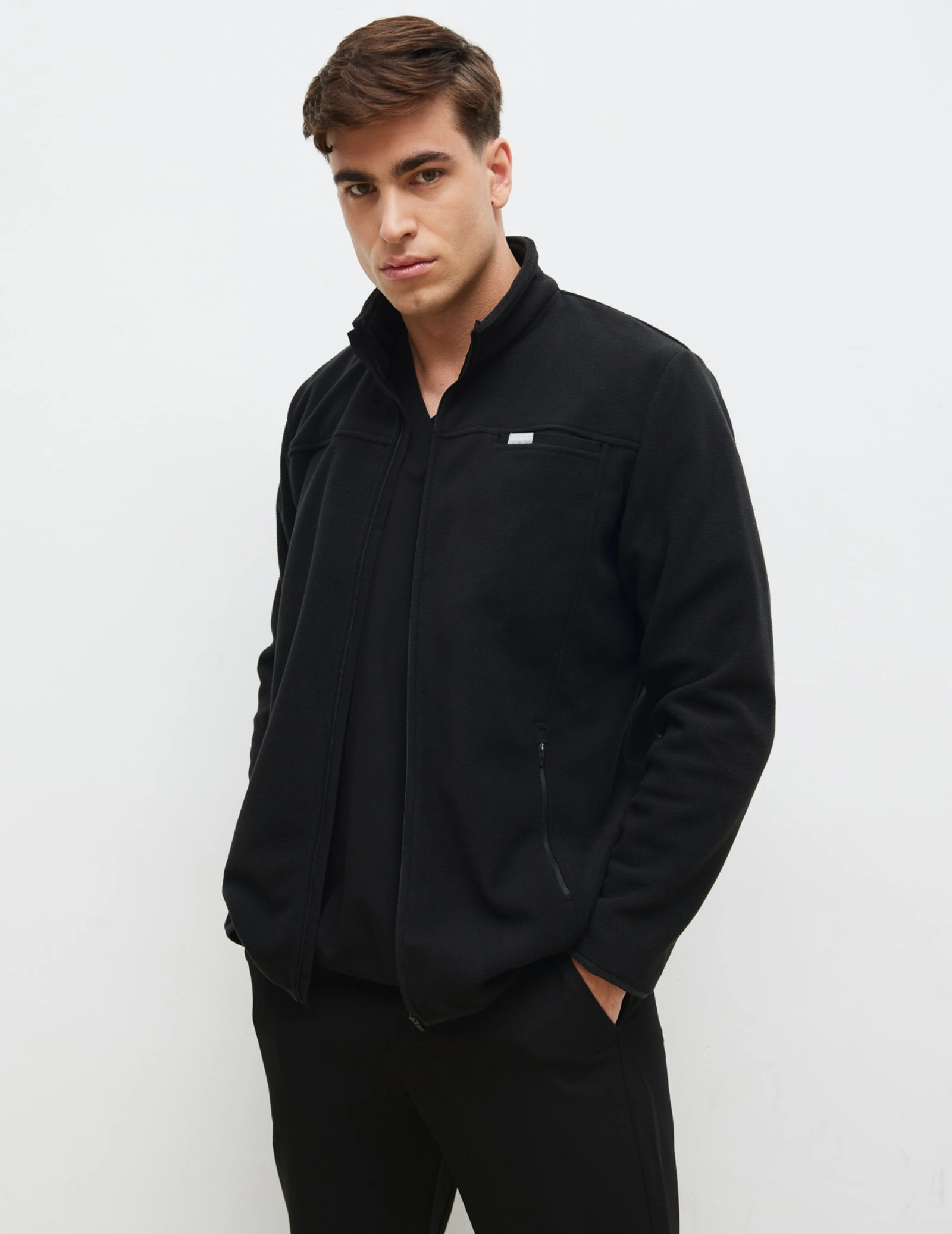 Pánska Fleece Mikina COZY HEAT - BLACK