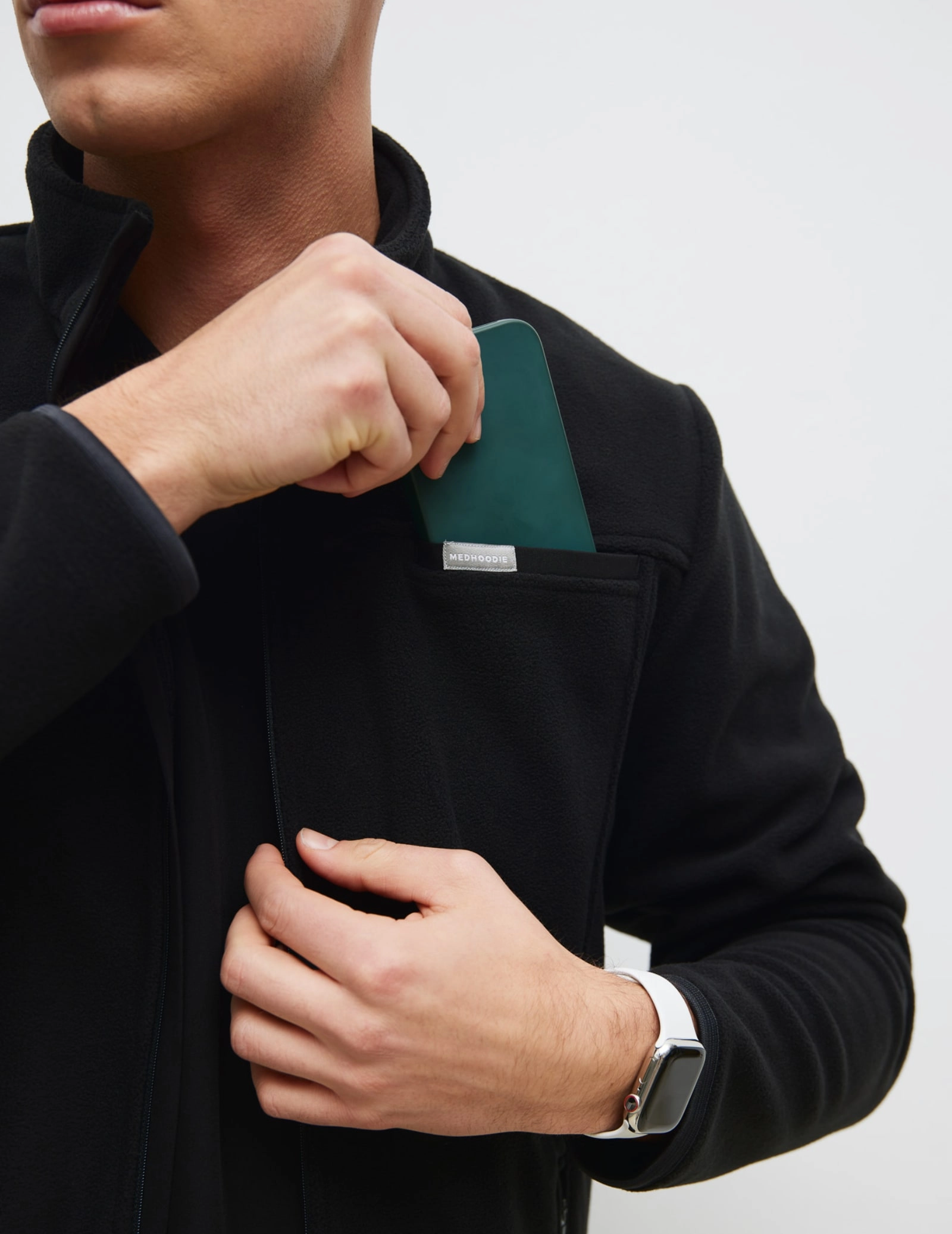 Pánska Fleece Mikina COZY HEAT - BLACK