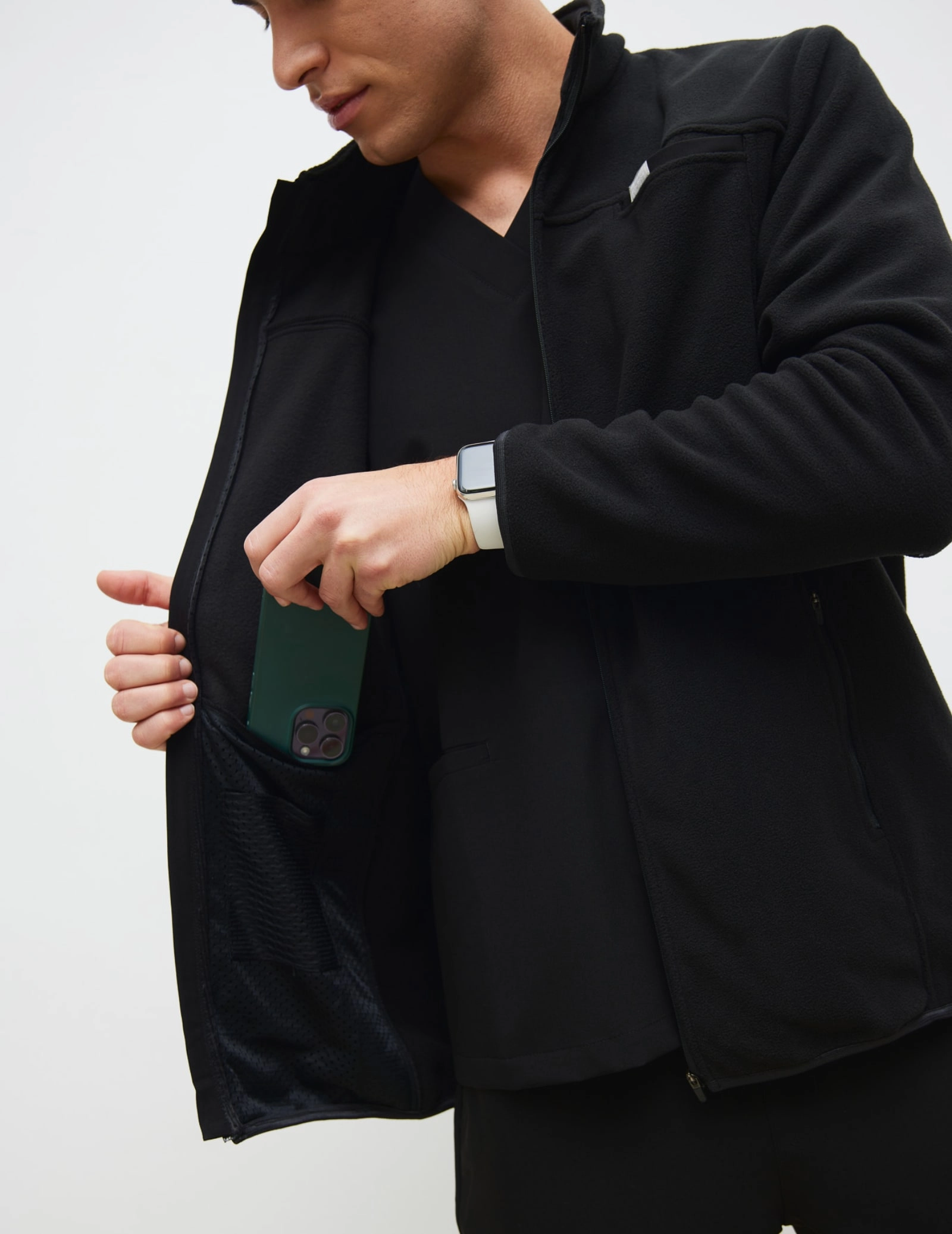 Pánska Fleece Mikina COZY HEAT - BLACK