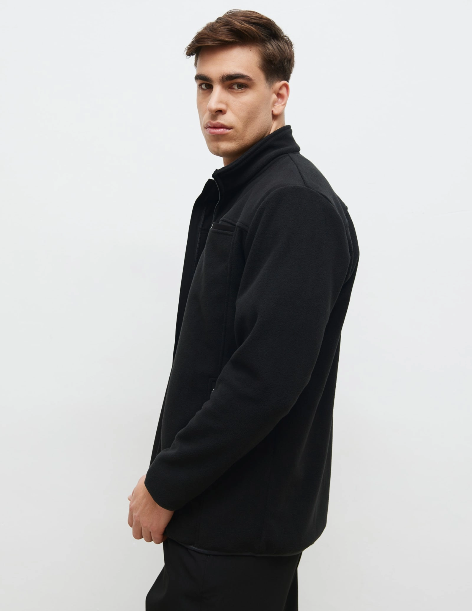 Pánska Fleece Mikina COZY HEAT - BLACK