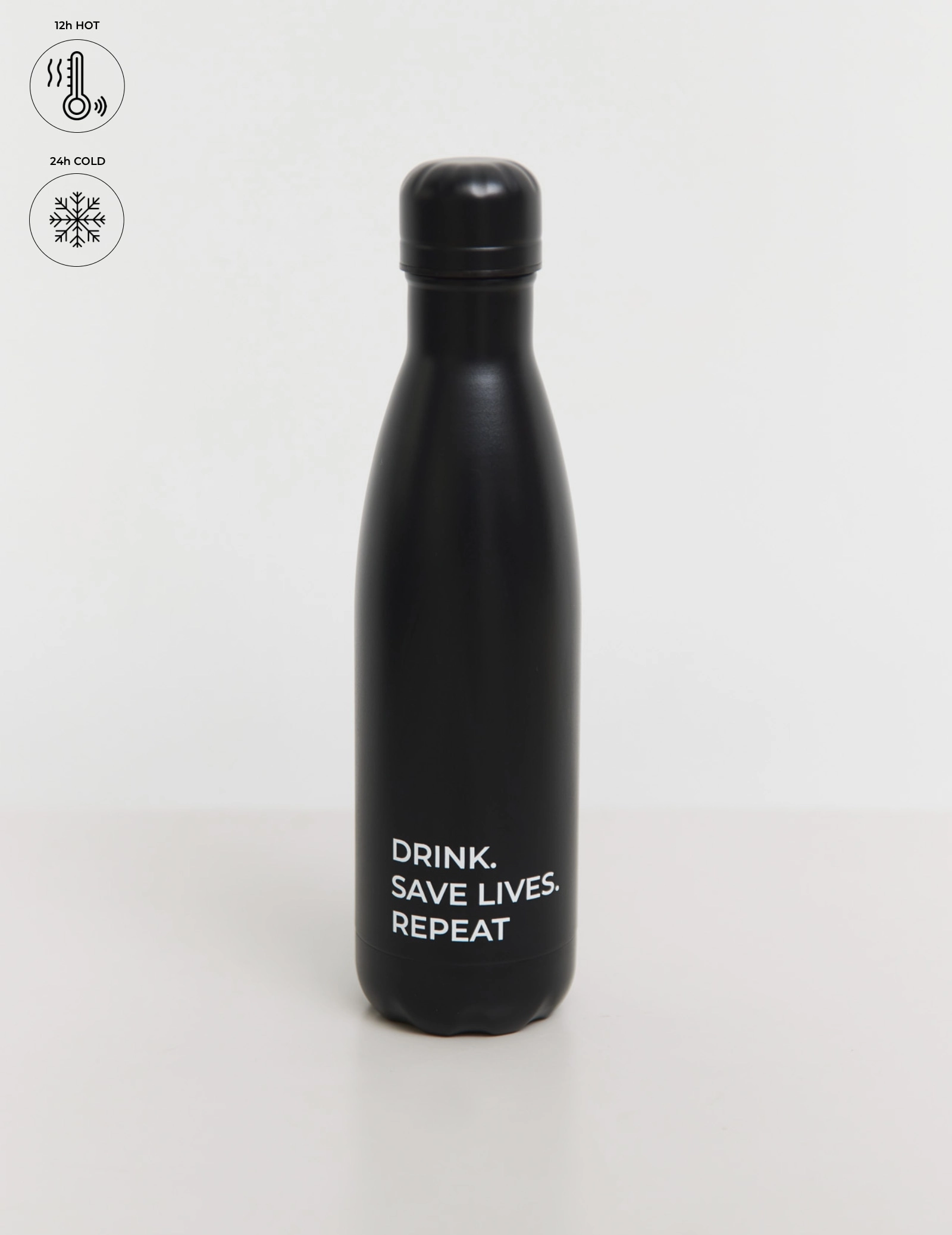 Termoska Classic "Save lives" - BLACK