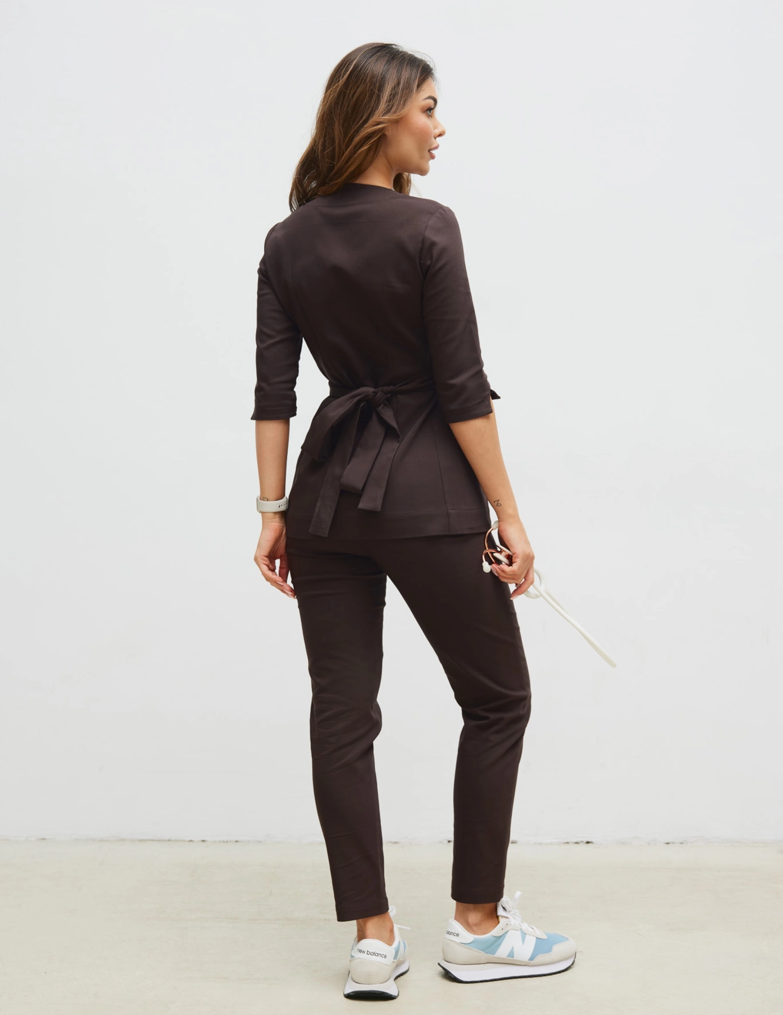 Dámske Lekárske Nohavice Slim Fit- ESPRESSO