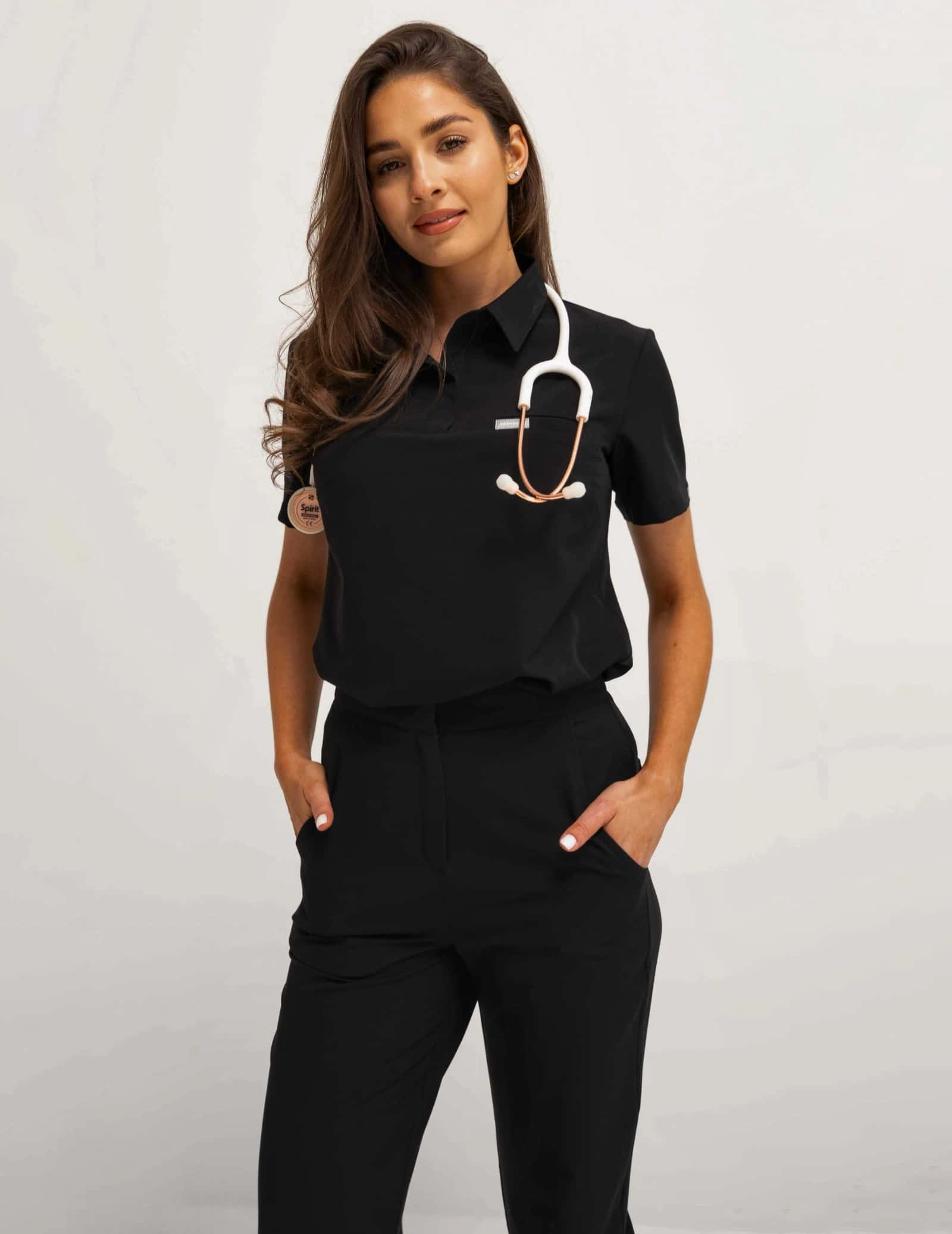 Lekárska Mikina Polo - BLACK