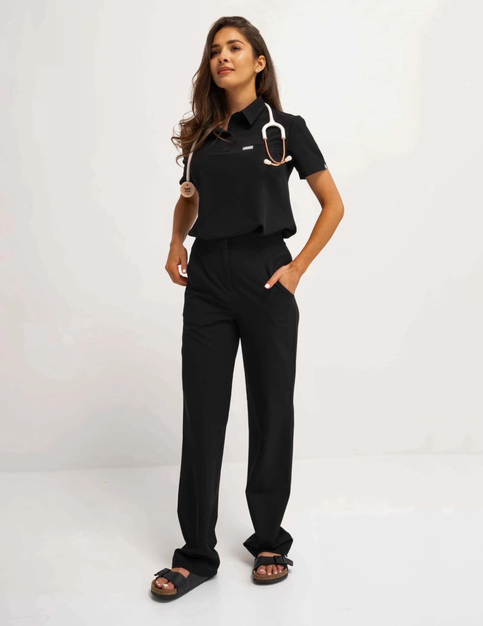Lekárska Mikina Polo - BLACK