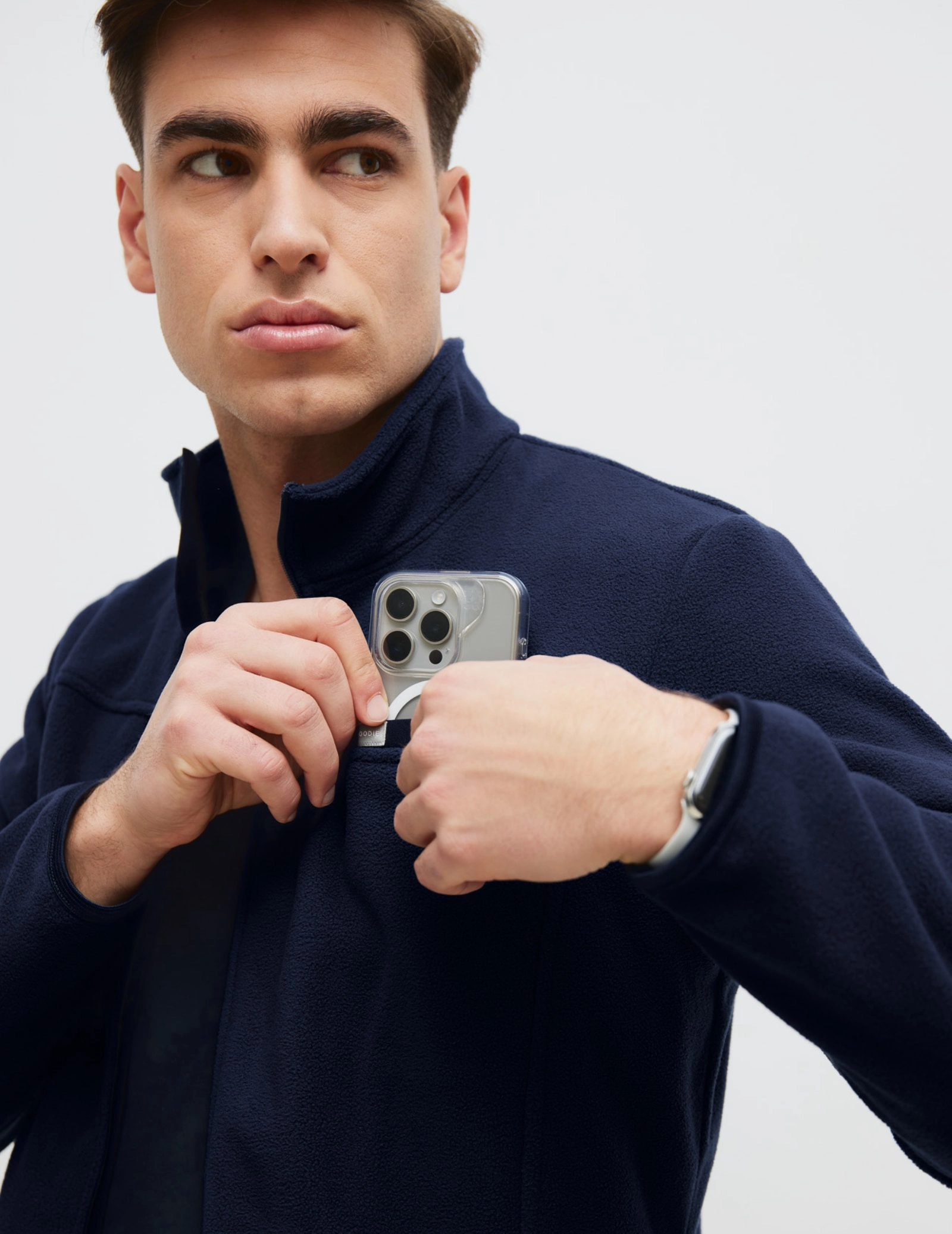 Pánska Fleece Mikina COZY HEAT - DARK NAVY
