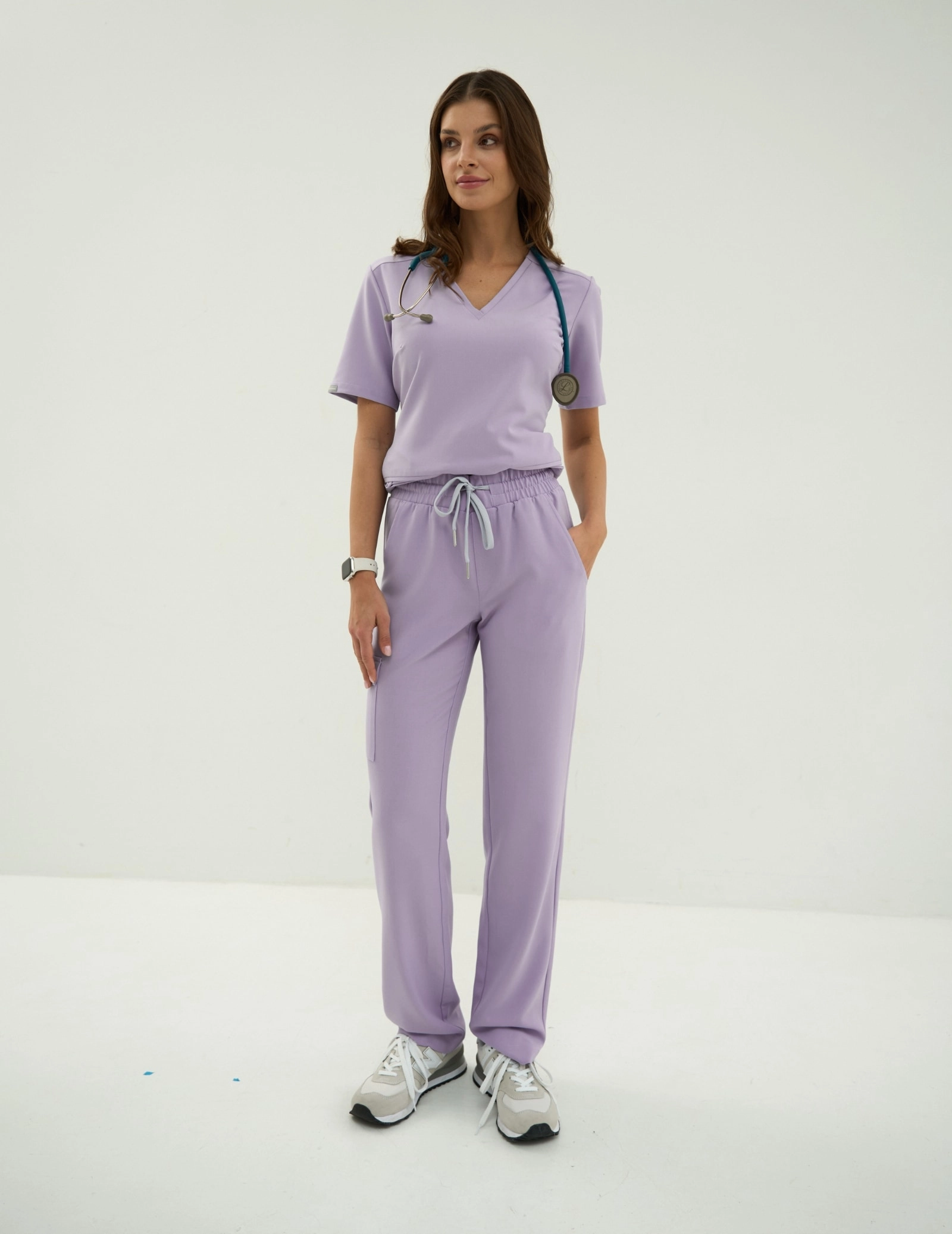 Lekárska Mikina Casy - PURPLE HEATHER