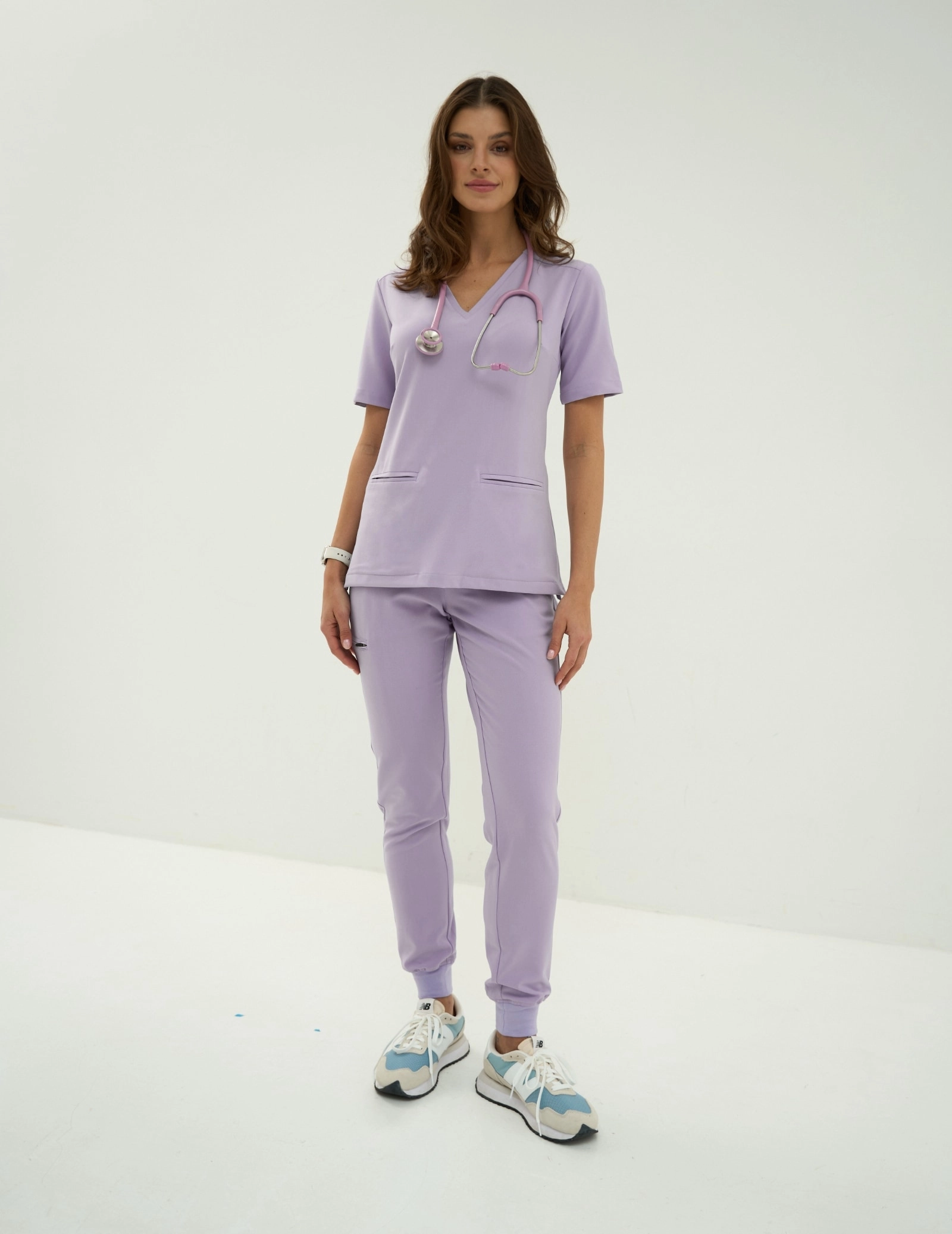 Lekárska Mikina Casy - PURPLE HEATHER