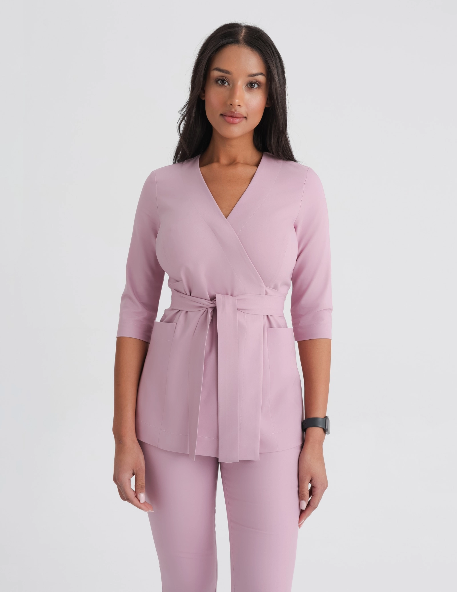 Lekárska Mikina na viazanie Rosalie- FRENCH PINK