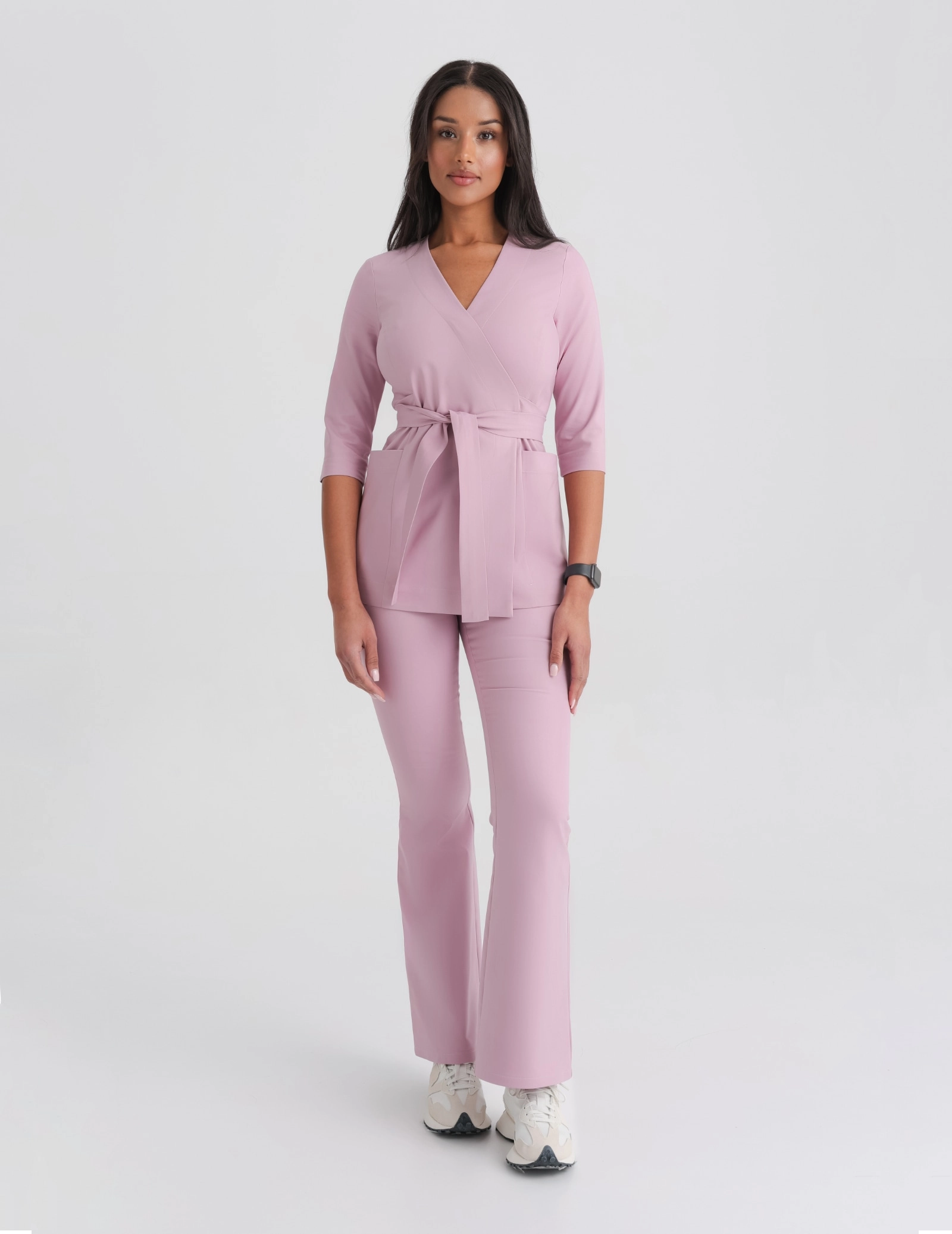 Lekárska Mikina na viazanie Rosalie- FRENCH PINK