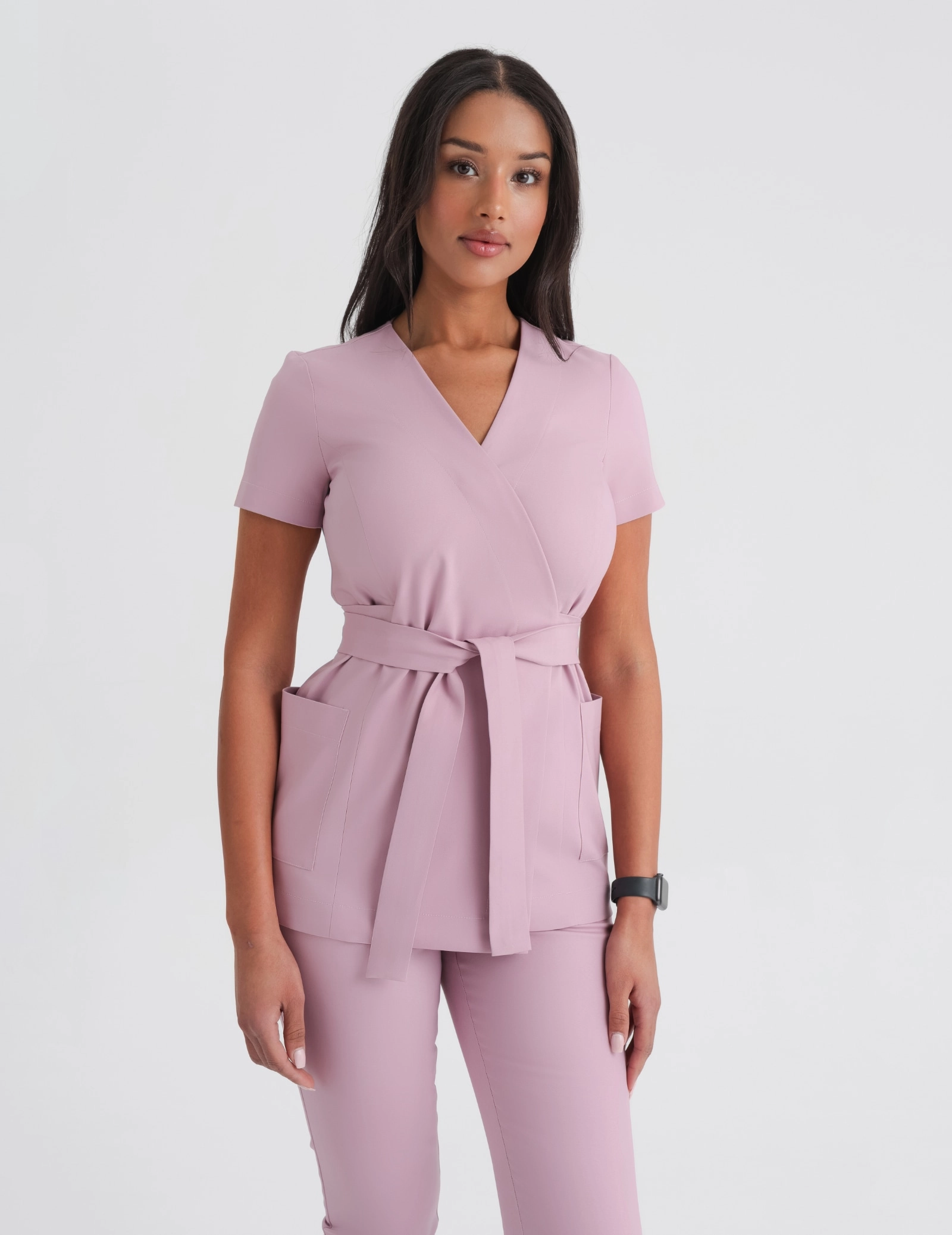 Lekárska Mikina na viazanie Auri- FRENCH PINK