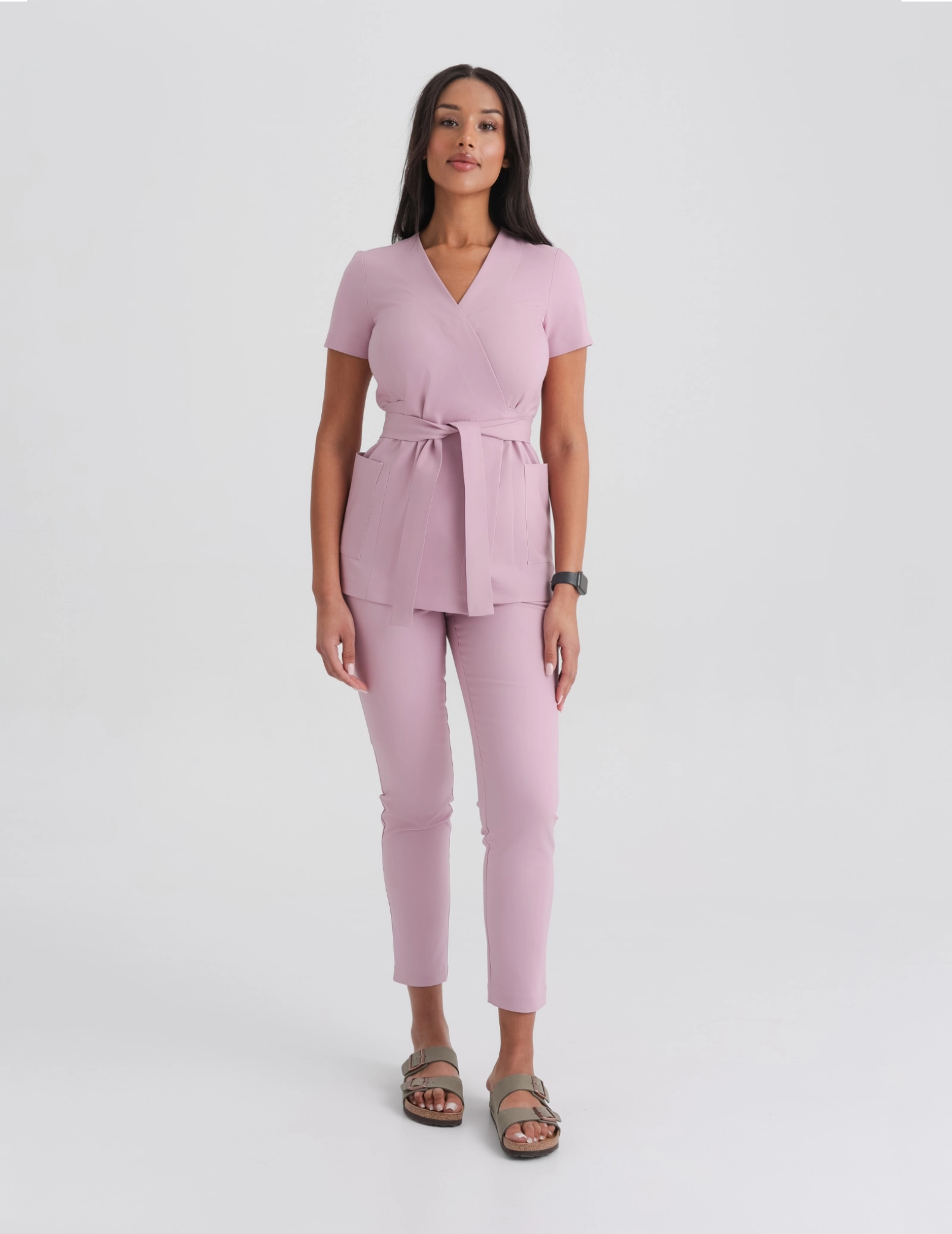 Lekárska Mikina na viazanie Auri- FRENCH PINK