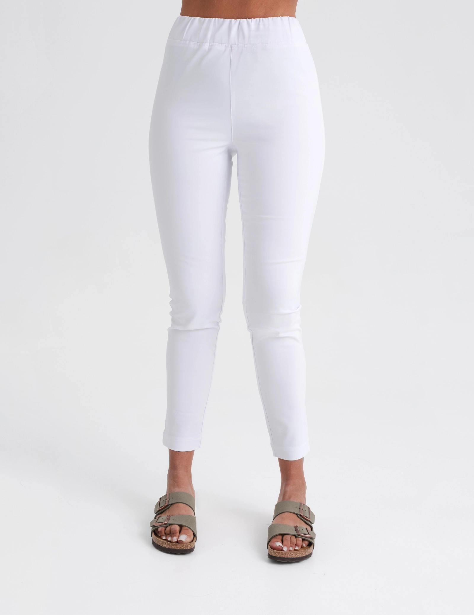 Dámske Lekárske Nohavice Slim Fit - WHITE