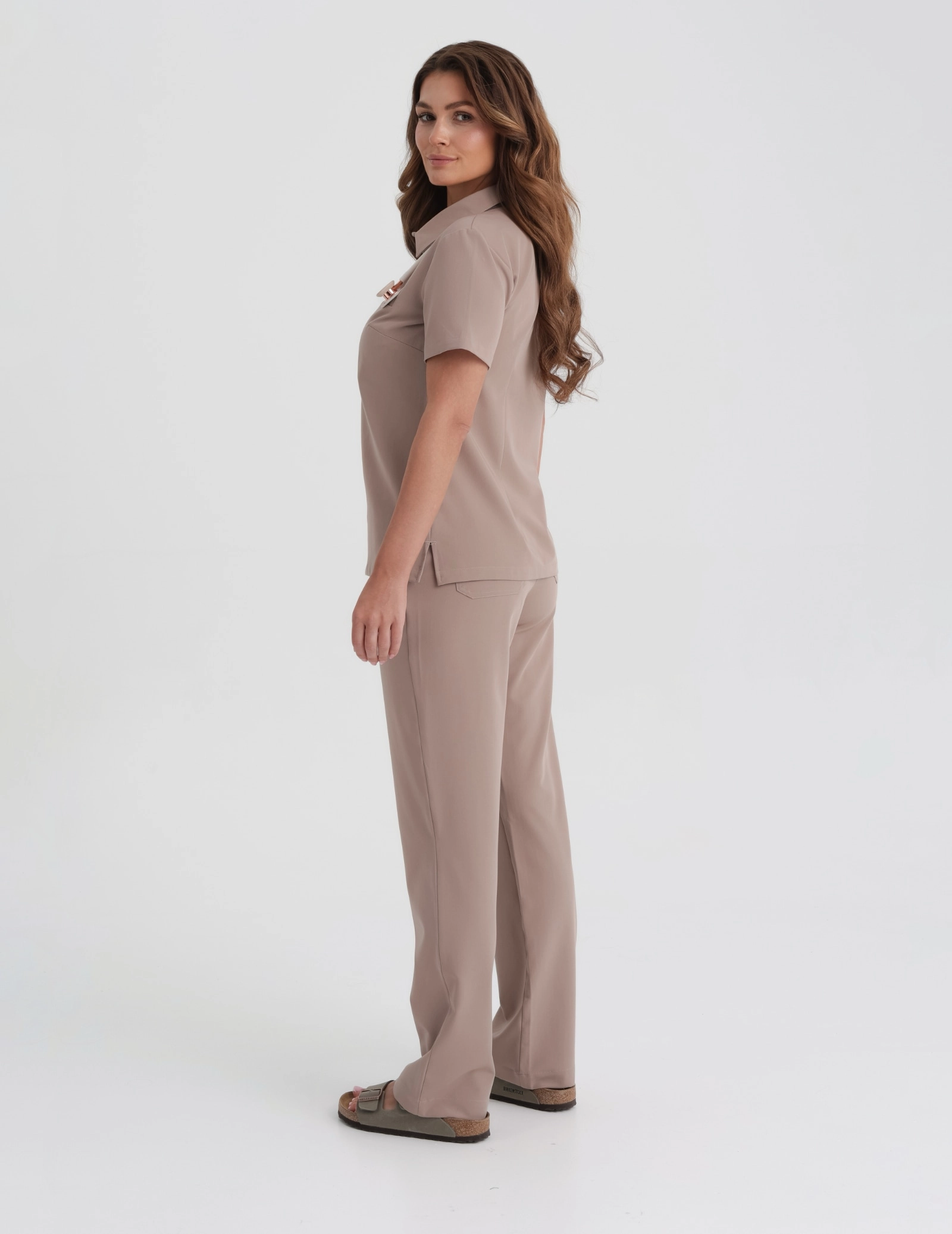 Lekárska Mikina Polo - BEIGE