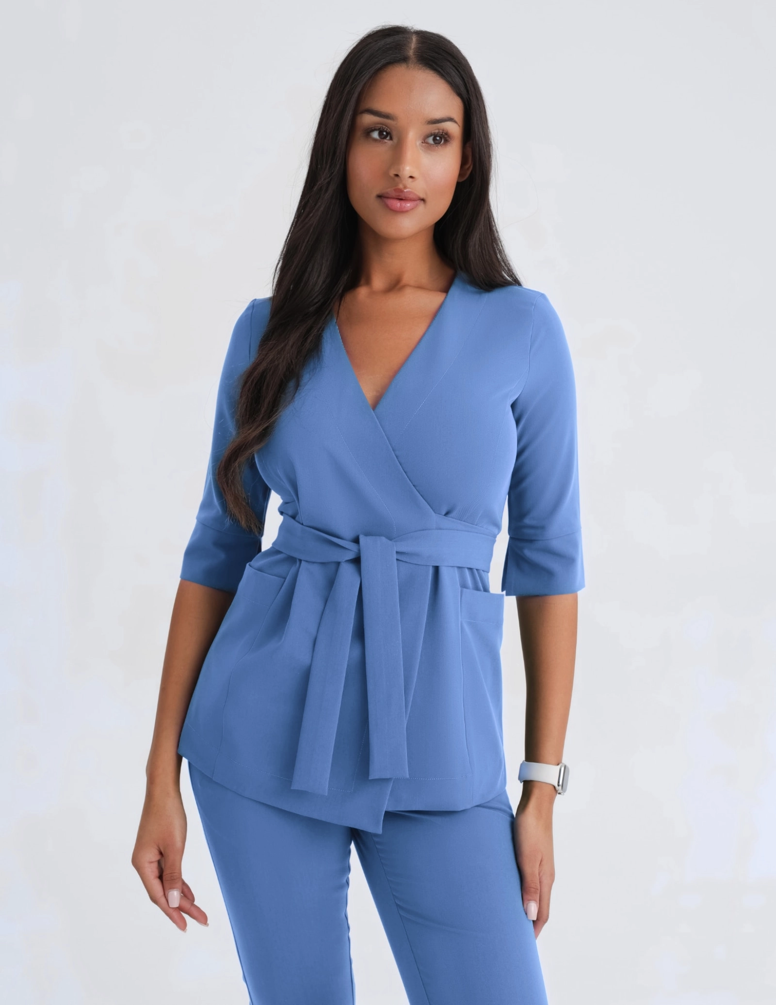 Viazaná lekárska blúzka Rosalie - MARINA BLUE