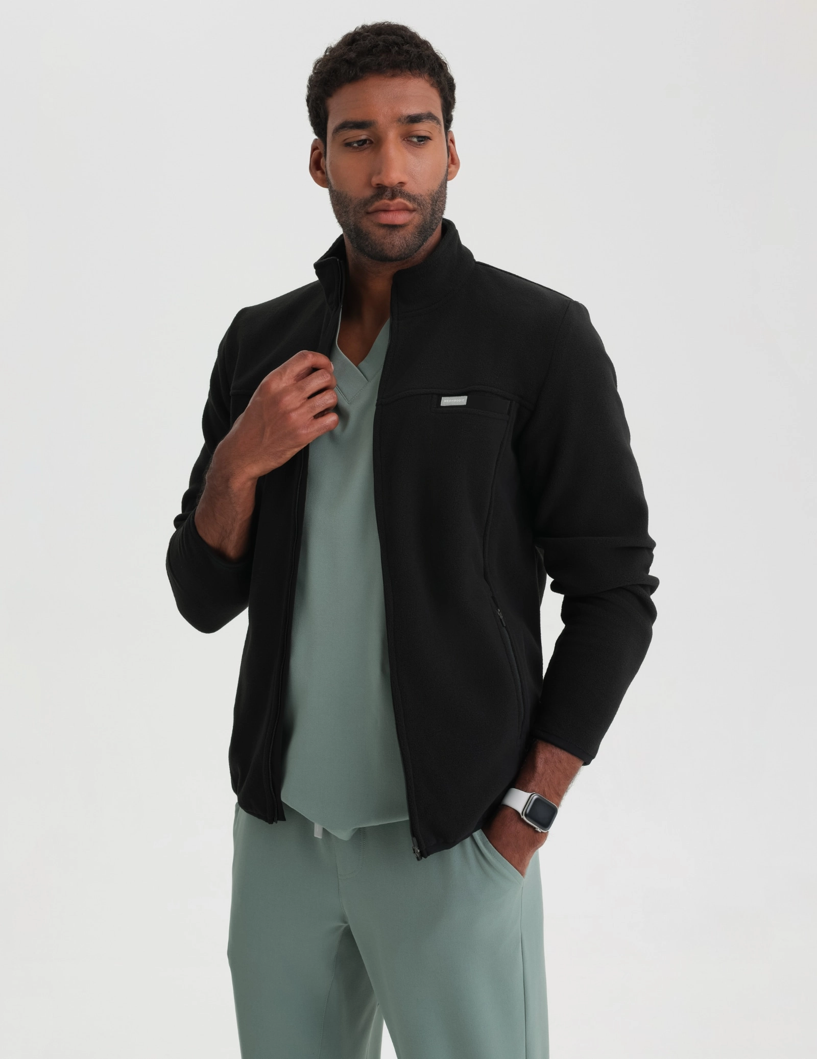 Pánska Fleece Mikina COZY HEAT - BLACK