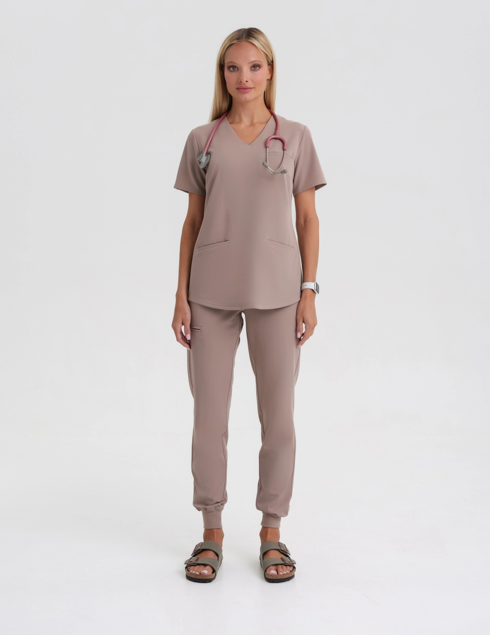 Lekárska blúzka Grace - BEIGE