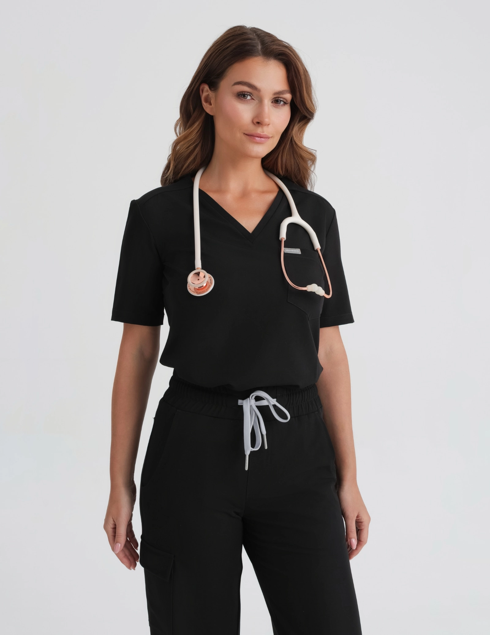Lekárska Mikina Raya One Pocket - BLACK