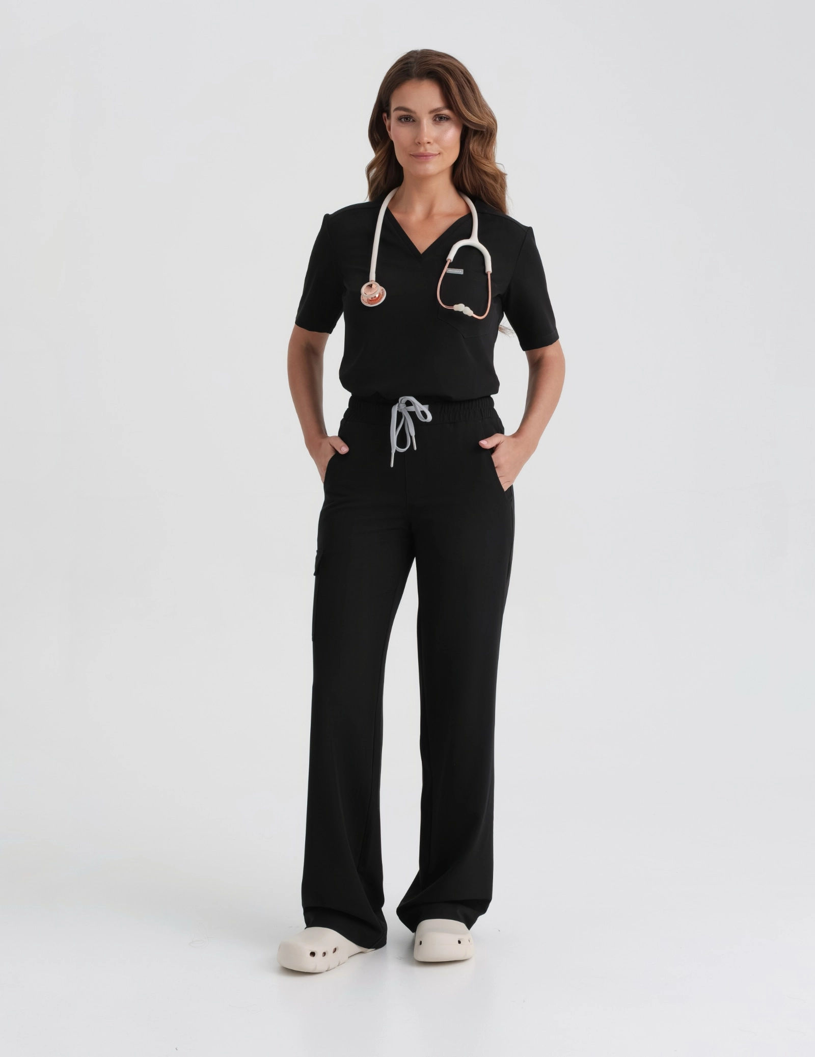 Lekárska Mikina Raya One Pocket - BLACK