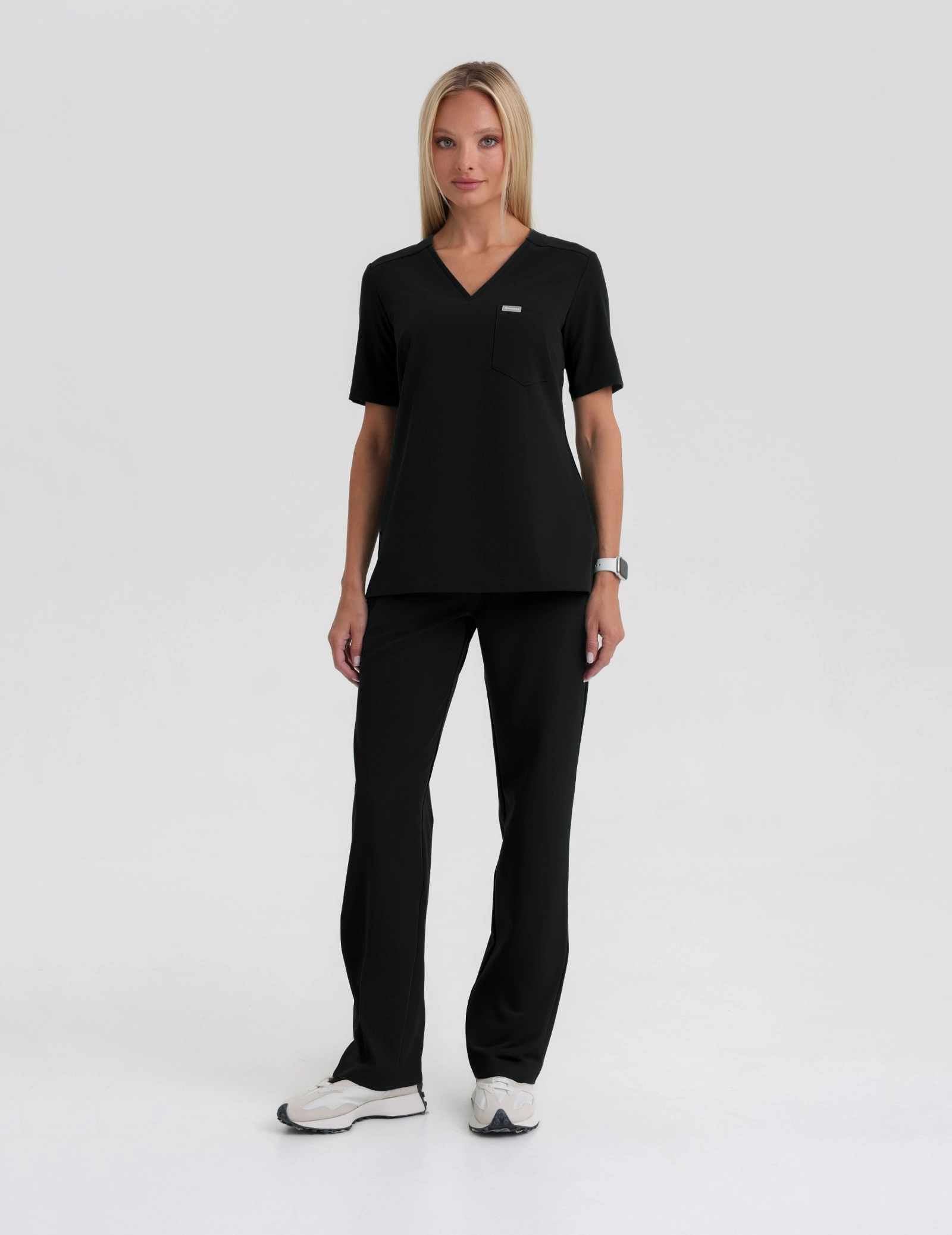 Lekárska Mikina Raya One Pocket - BLACK