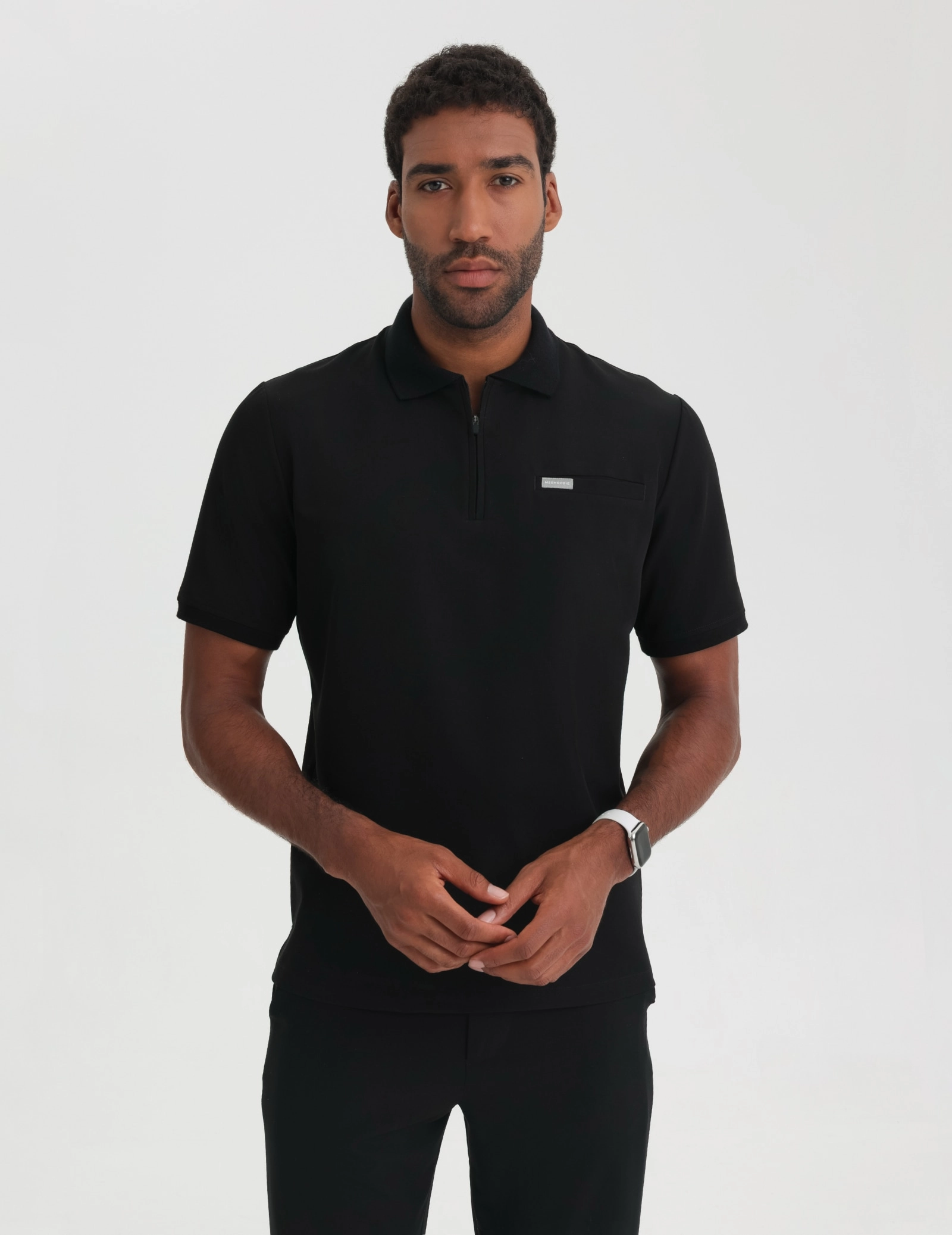 Pánska Lekárska Mikina Polo - BLACK Pánska Lekárska Mikina Polo - BLACK