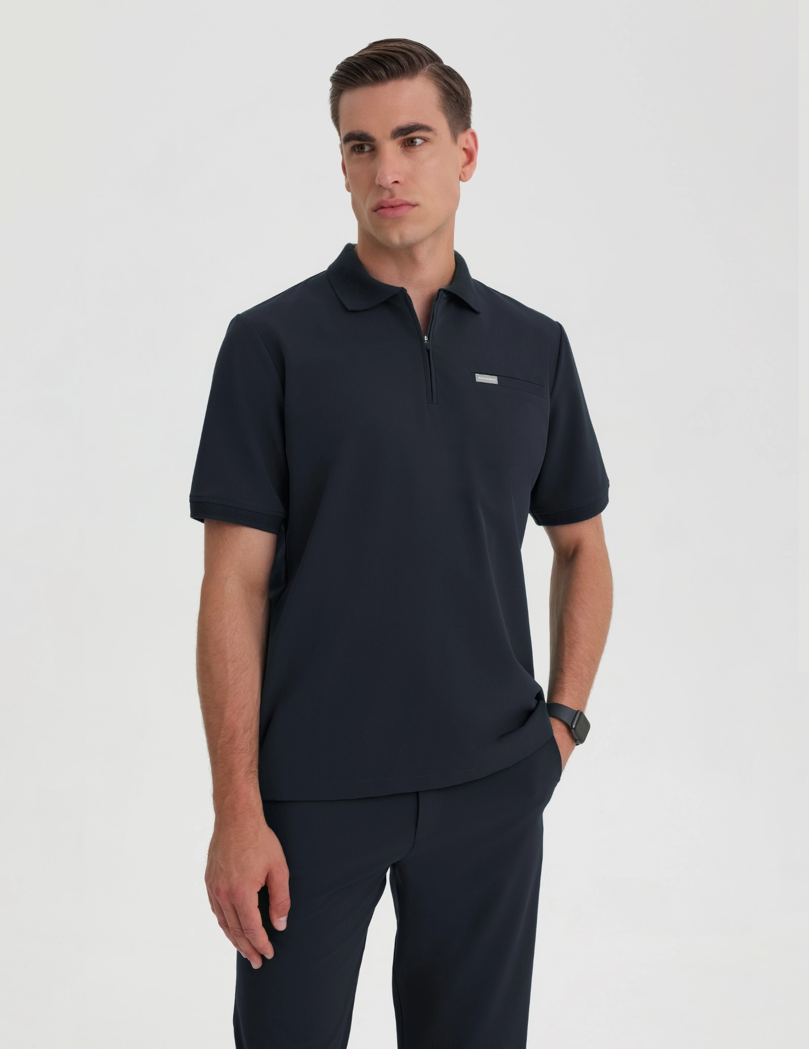 Pánska Lekárska Mikina Polo - MIDNIGHT BLUE Pánska Lekárska Mikina Polo - MIDNIGHT BLUE