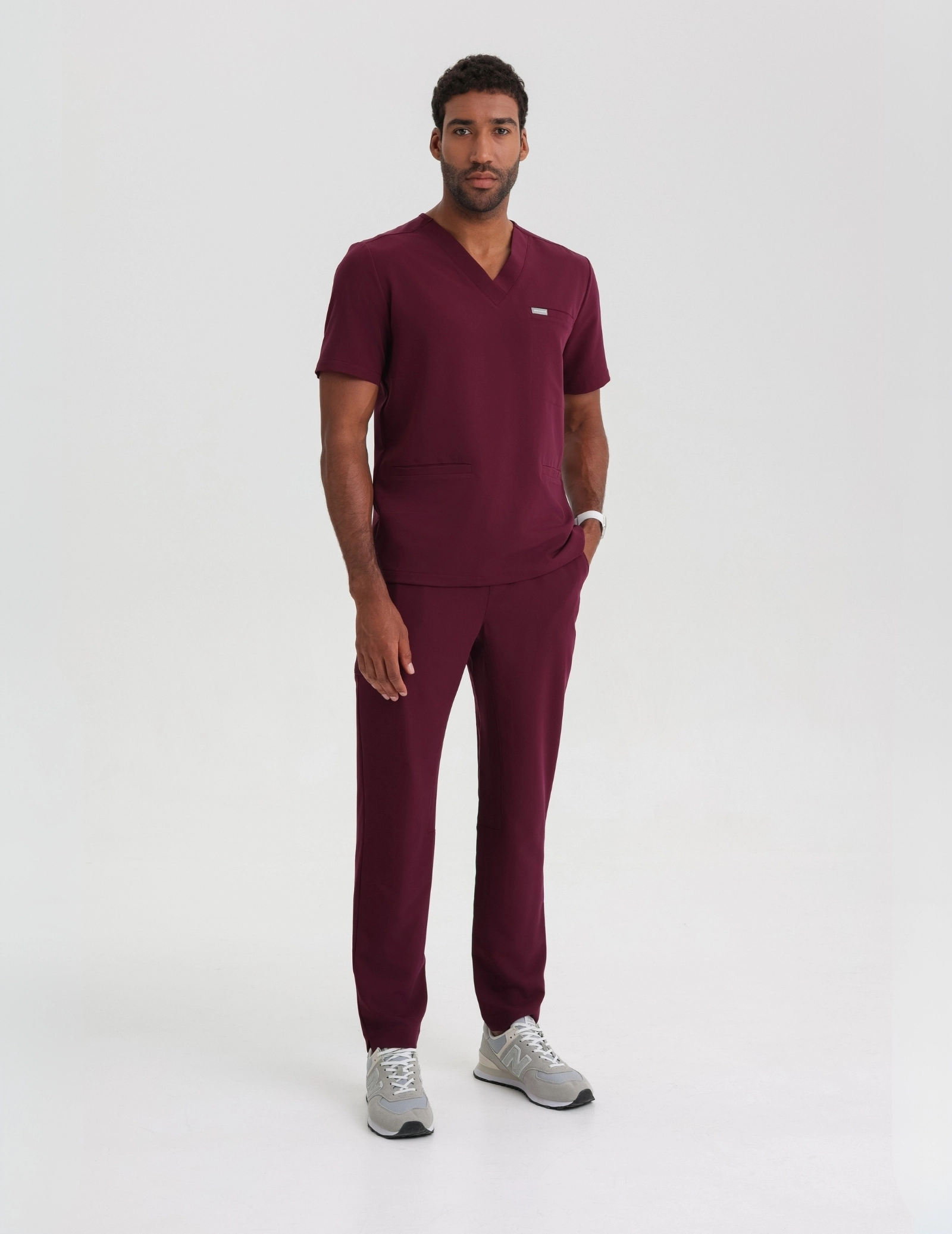 Pánske základné nohavice - BURGUNDY