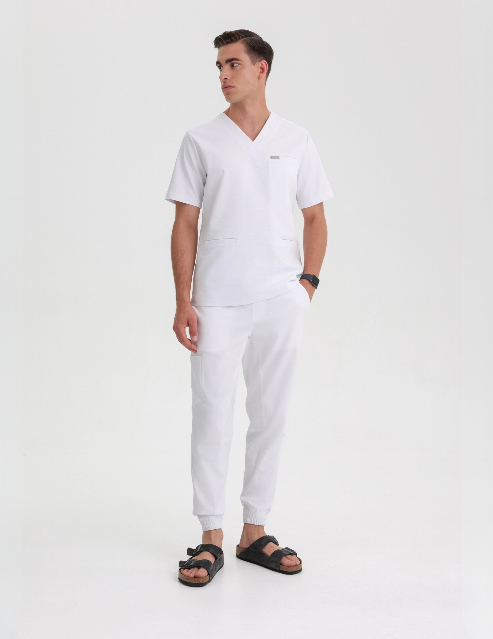 Pánske nohavice Joggers - biele