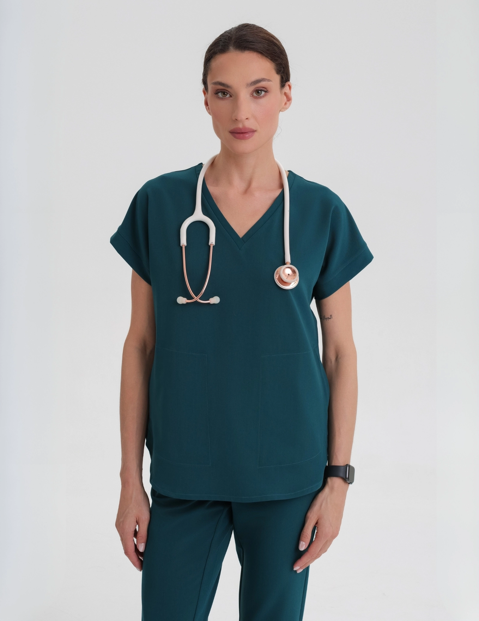 Zdravotnícka mikina Kendall - DEEP GREEN