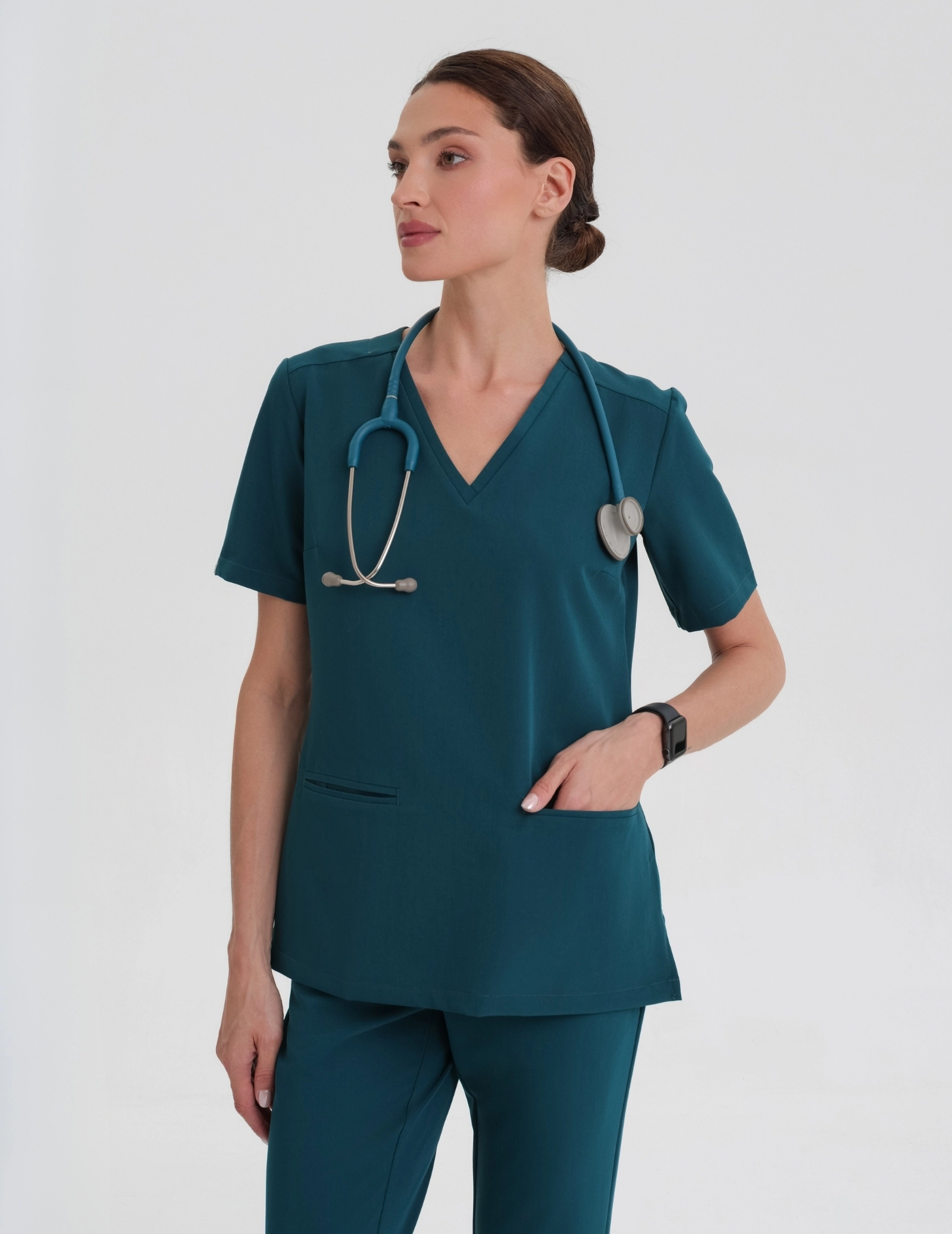 Lekárska Mikina Casy- DEEP GREEN