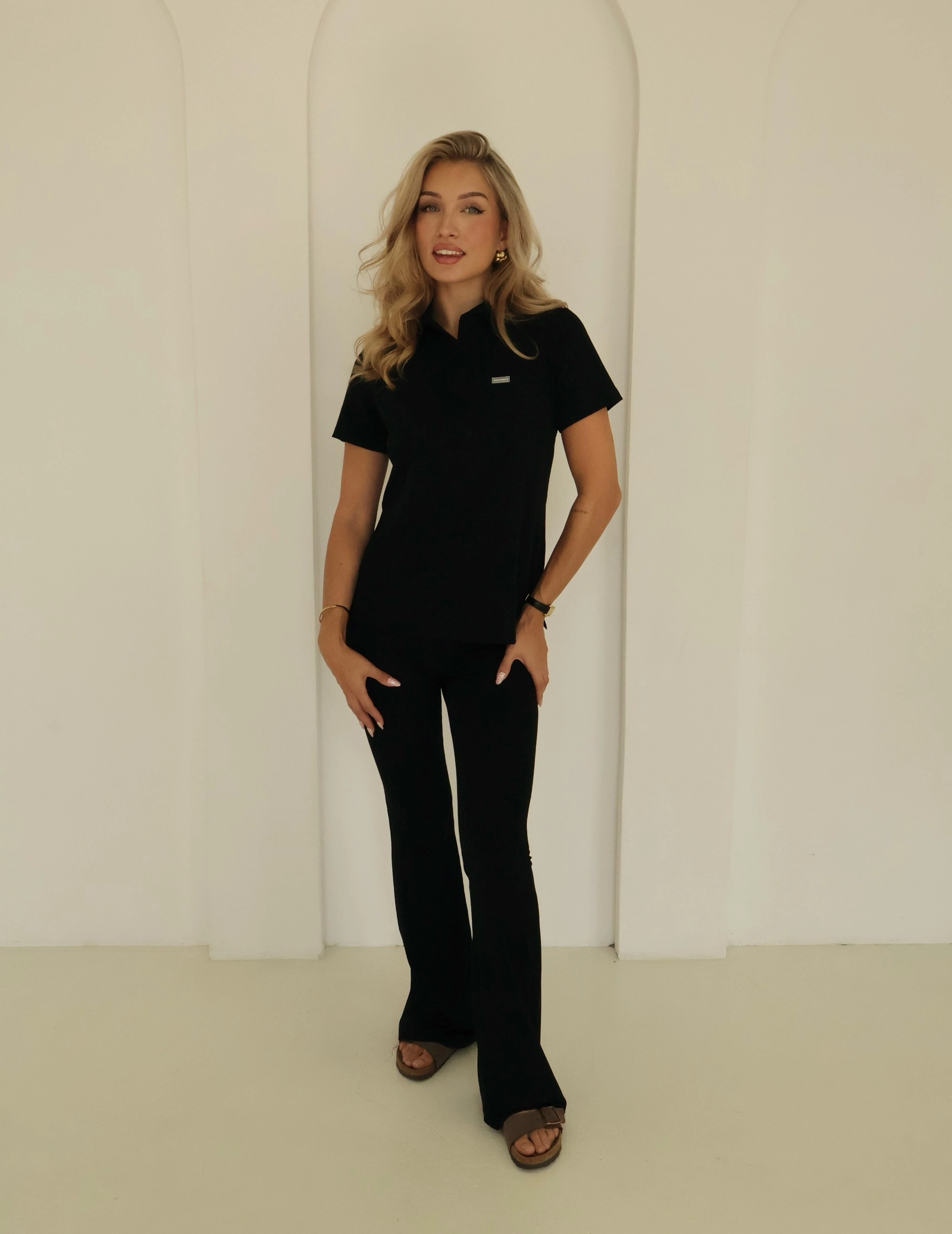 Lekárska Mikina Polo  - BLACK