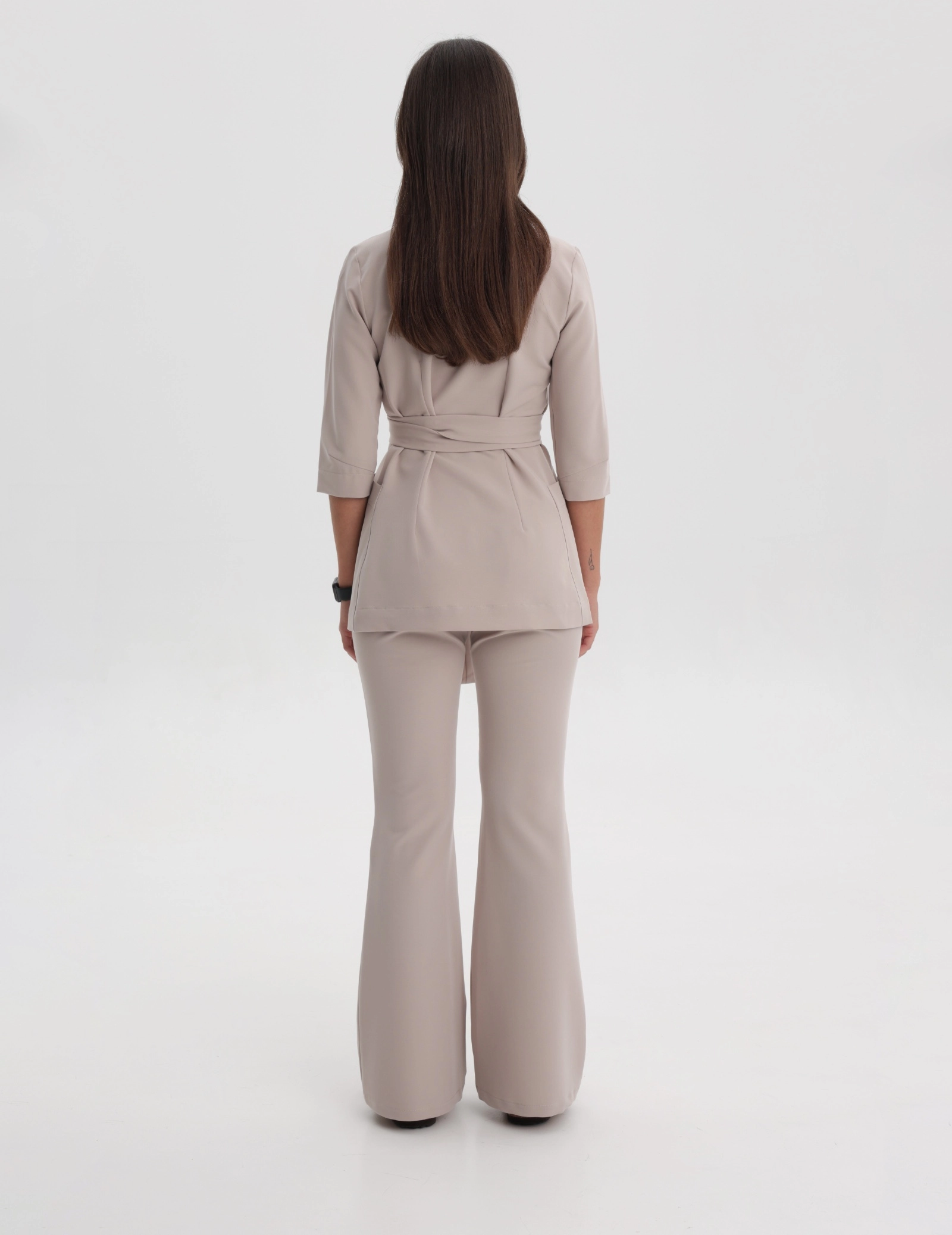 Lekárska Mikina na viazanie Rosalie - COCONUT