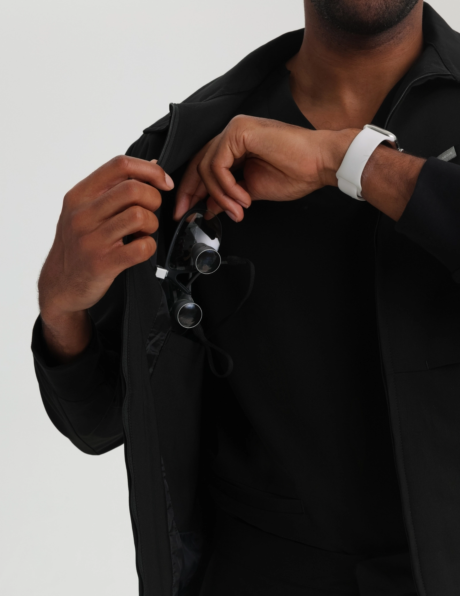 Hunter Pánska Lekárska Bunda - BLACK