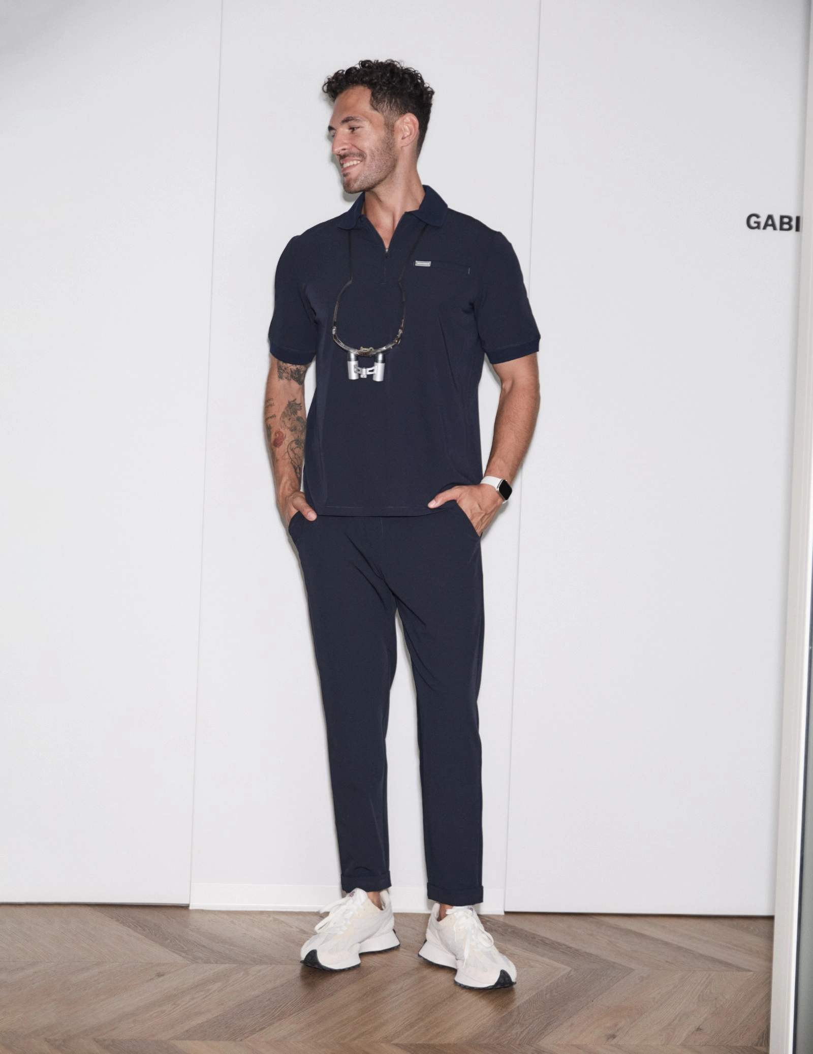 Pánska Lekárska Mikina Polo - MIDNIGHT BLUE