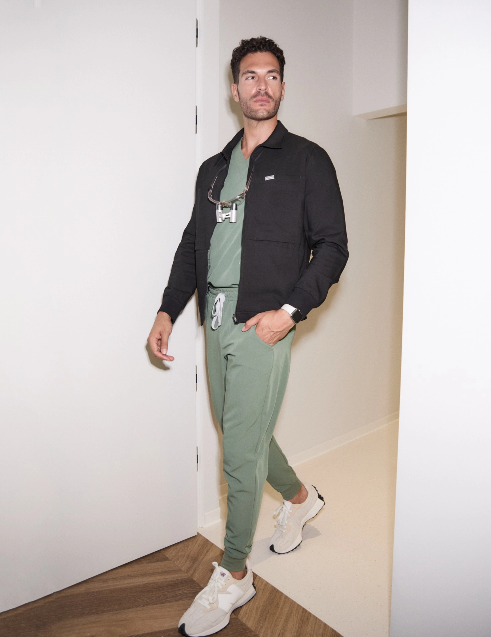 Hunter Pánska Lekárska Bunda - BLACK