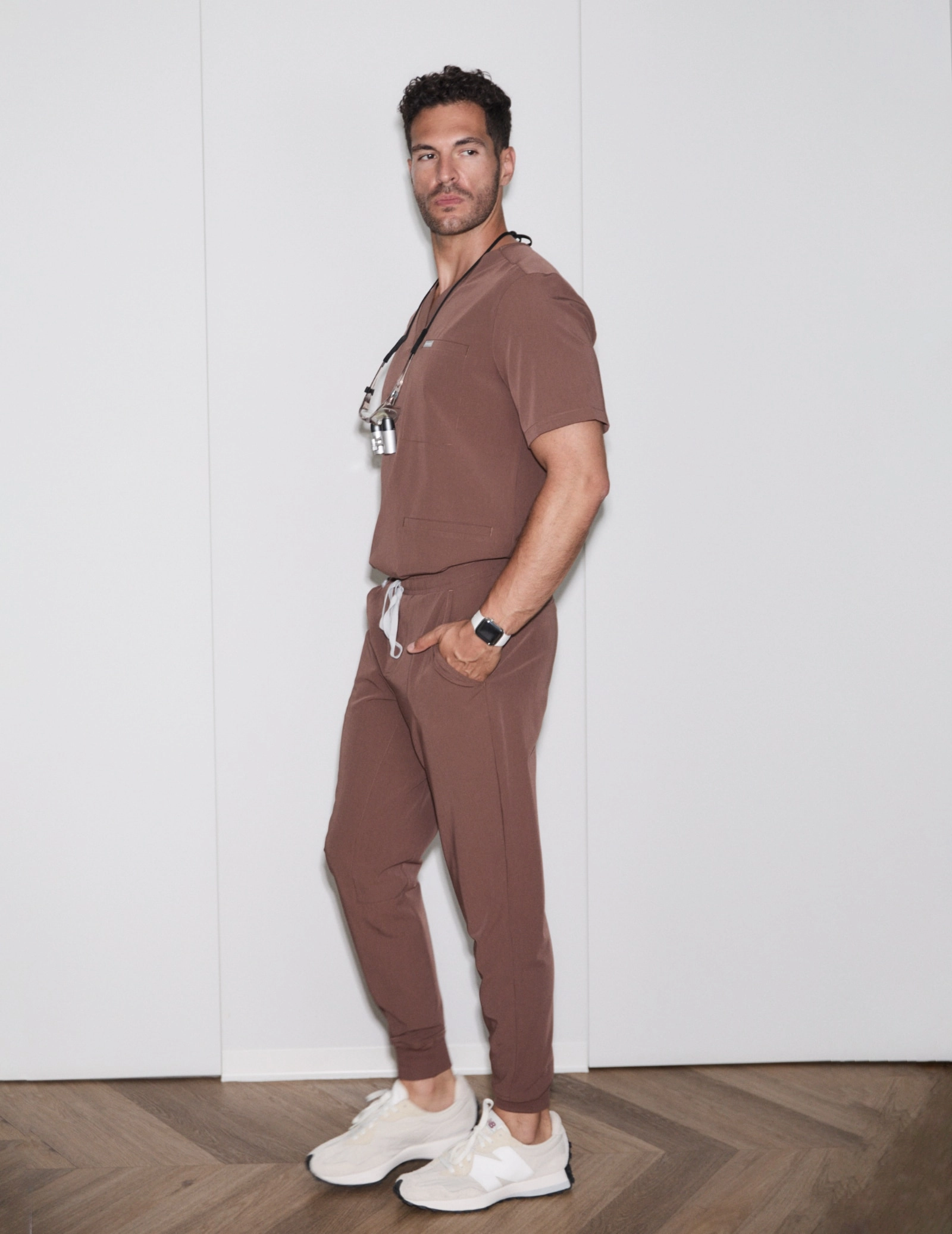 Pánske nohavice Joggers - MILKY BROWN