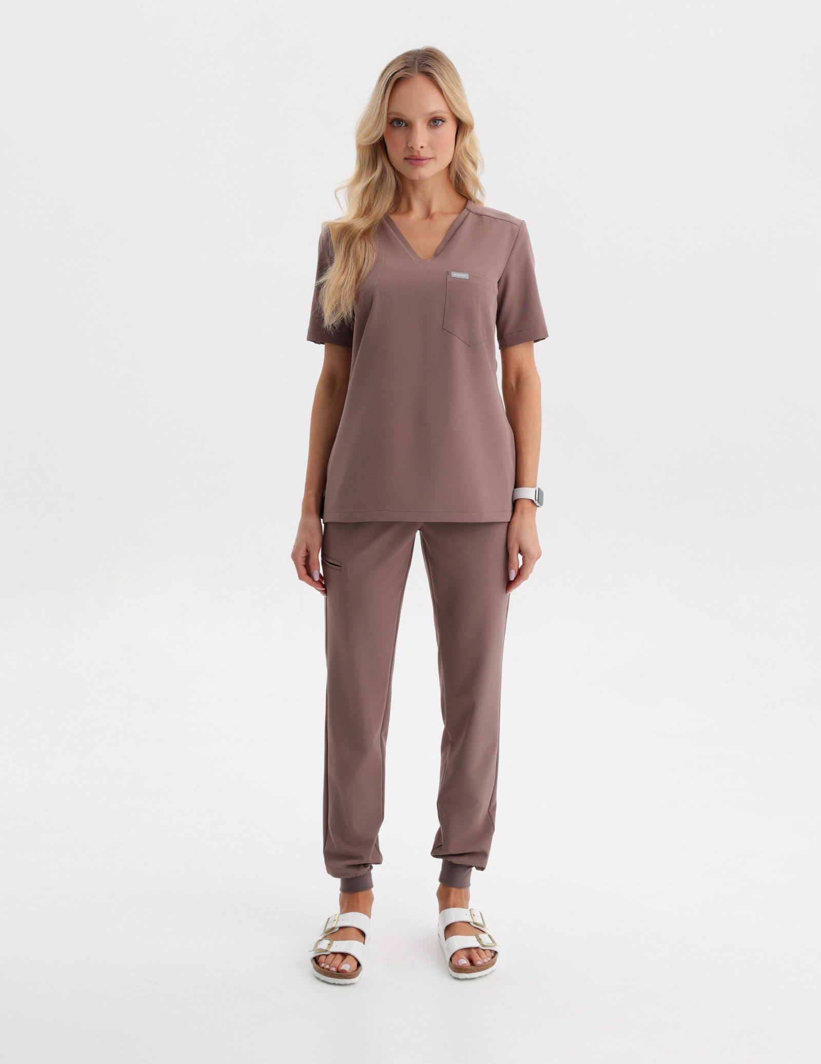 Lekárska Mikina Raya One Pocket - MOCHA