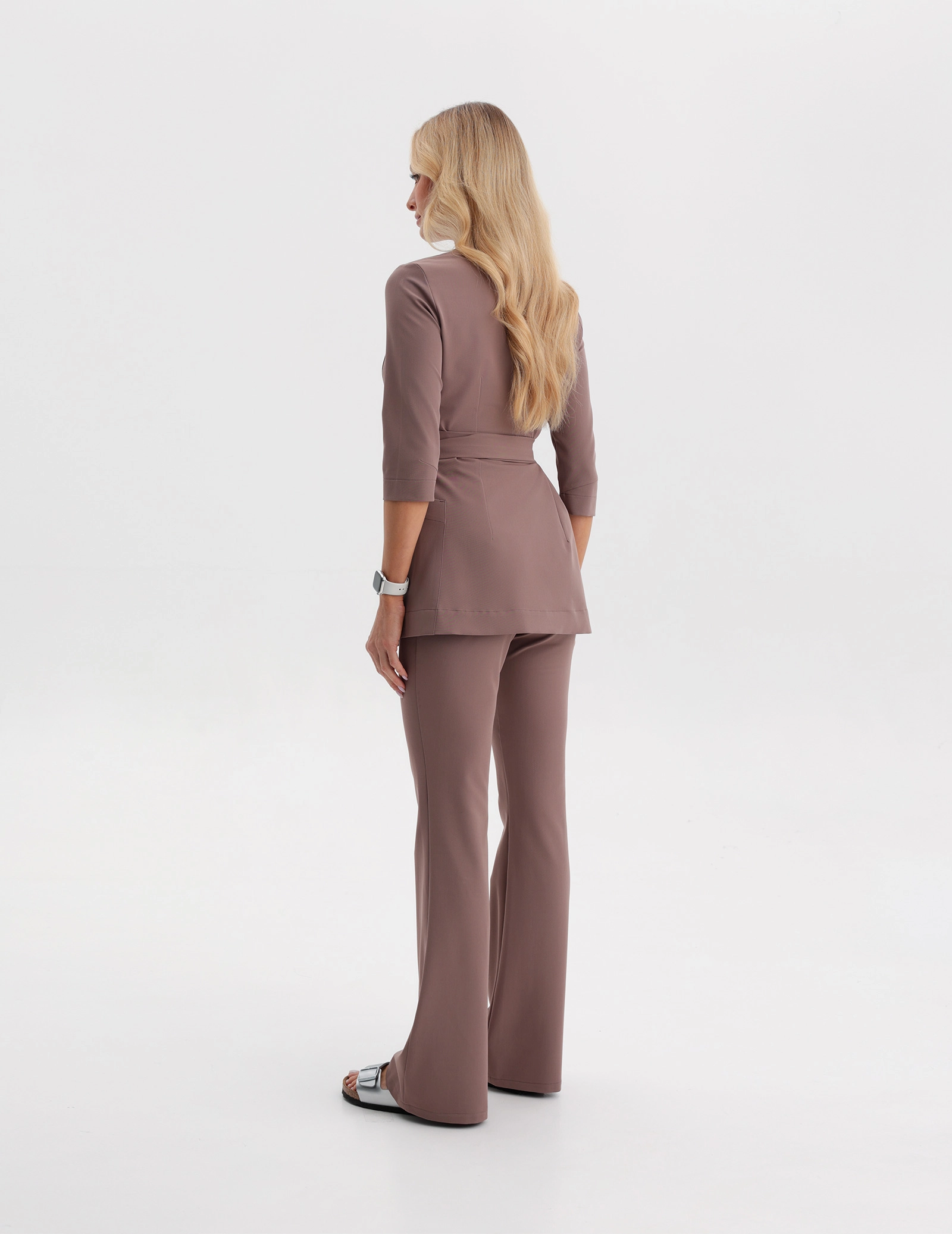 Lekárska Mikina na viazanie Rosalie – MOCHA