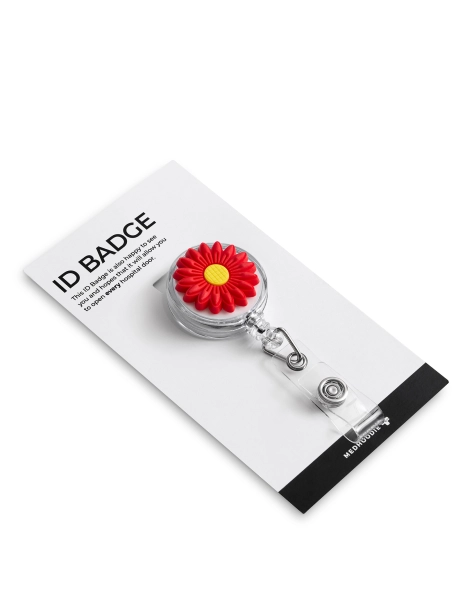 ID Badge Holder - DAISY RED