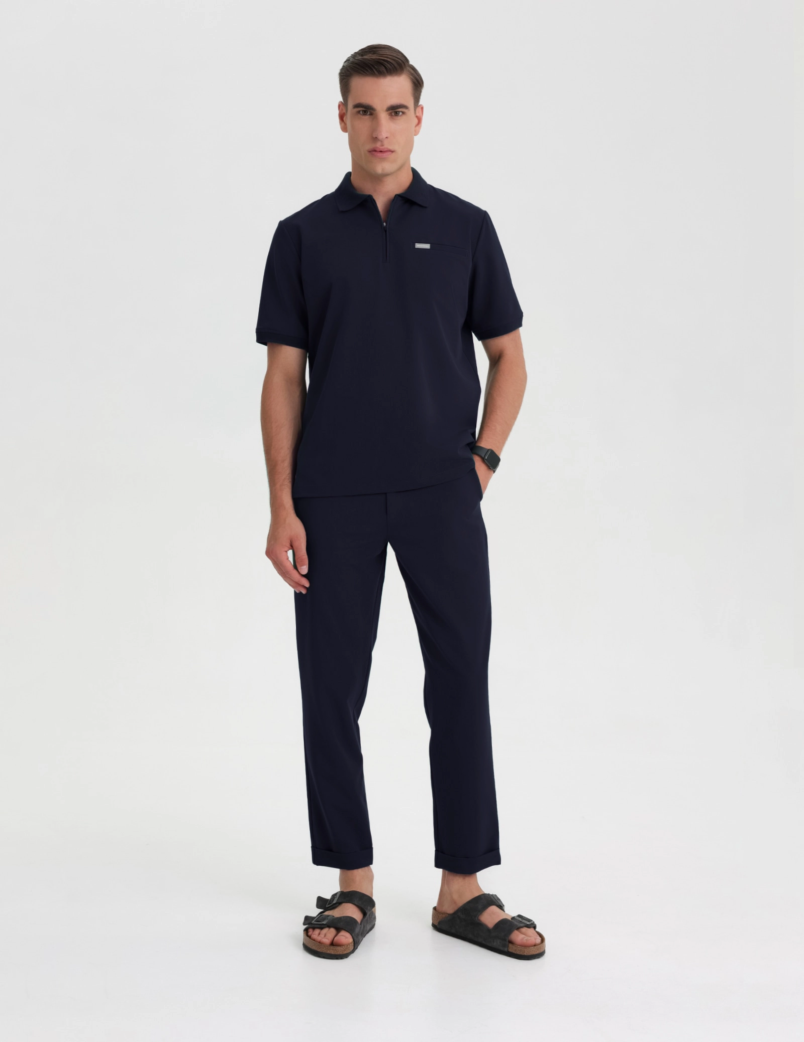 Pánska Lekárska Mikina Polo - DARK NAVY
